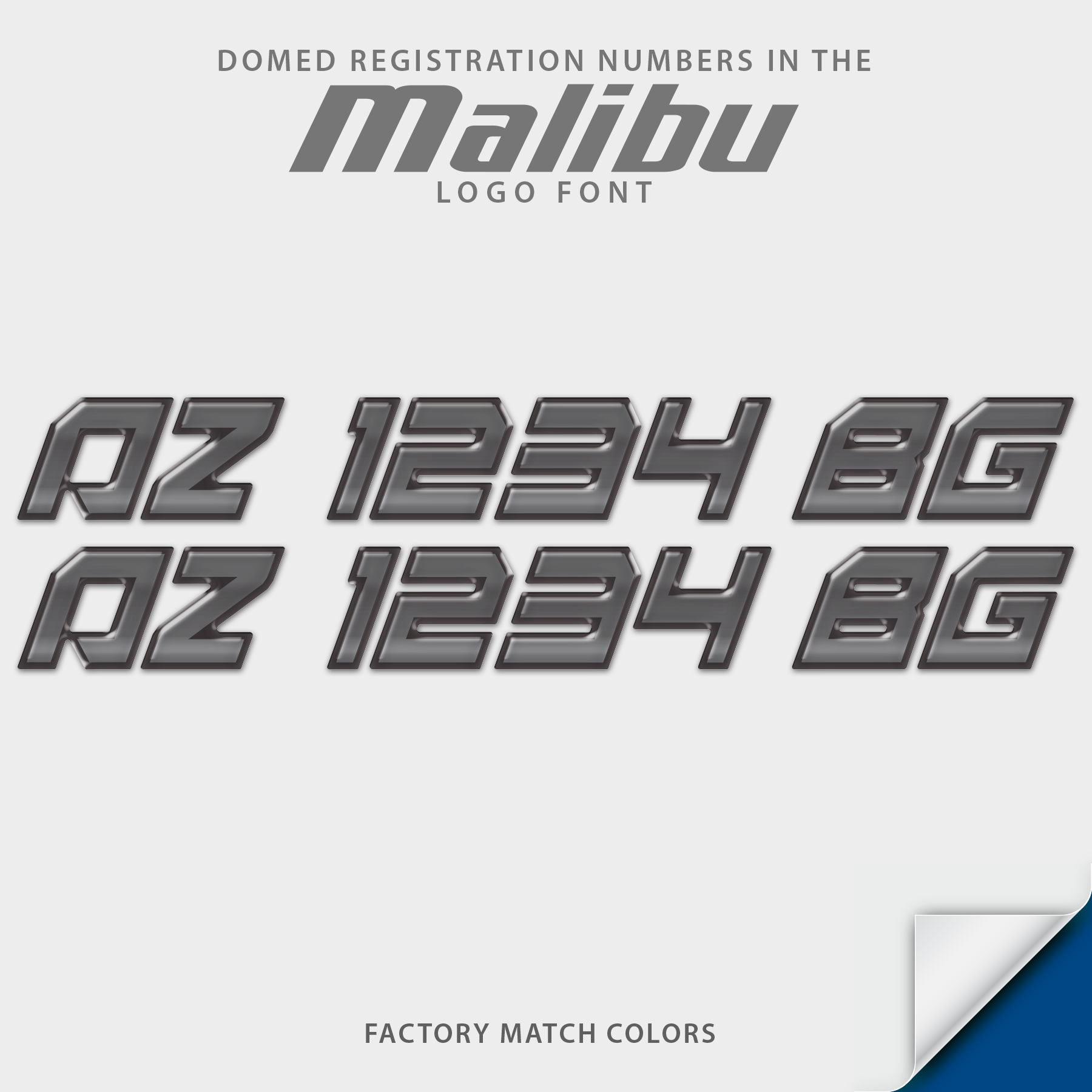 2017-2019 Malibu Wakesetter Domed Registration, Factory Decal Matched Colors