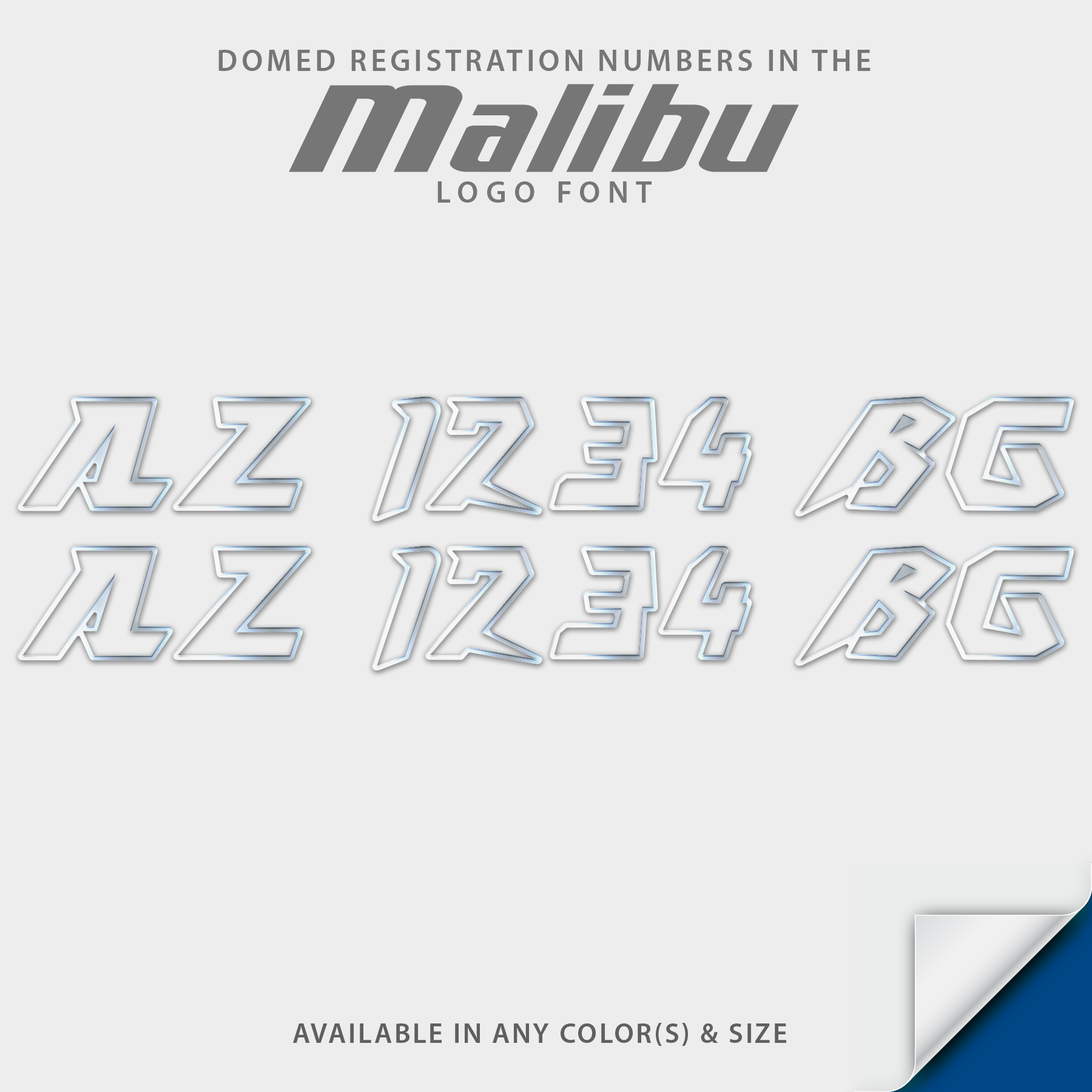 2007-2008 Malibu Response Domed Registration, Factory Decal Matched Outline Only