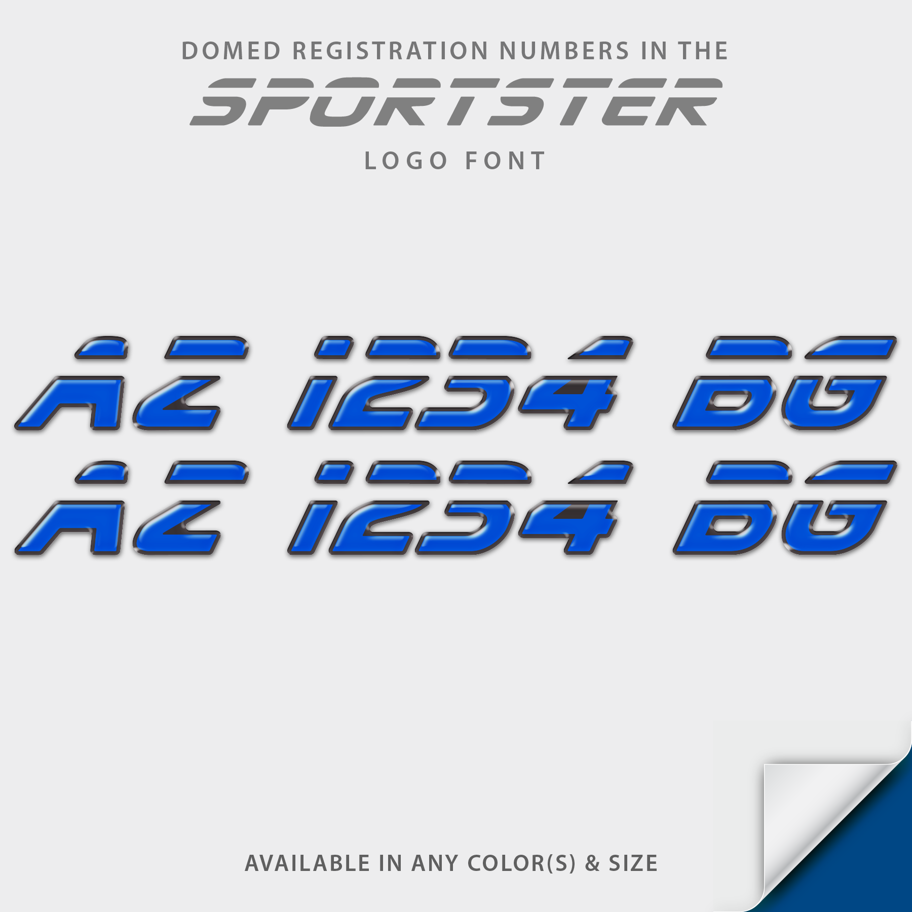 2000-2005 Malibu Sportster Domed Registration