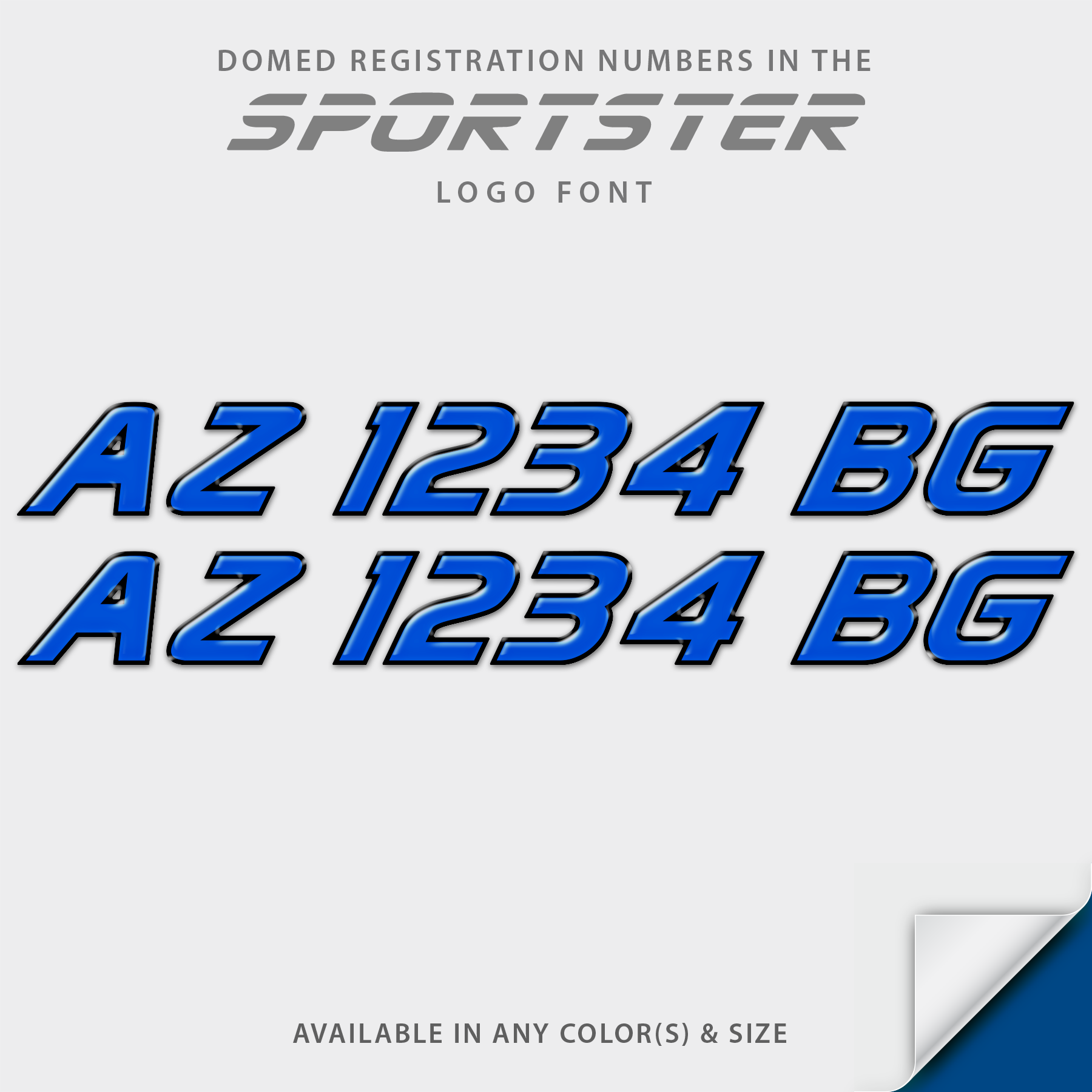 2000-2005 Malibu Sportster Domed Registration