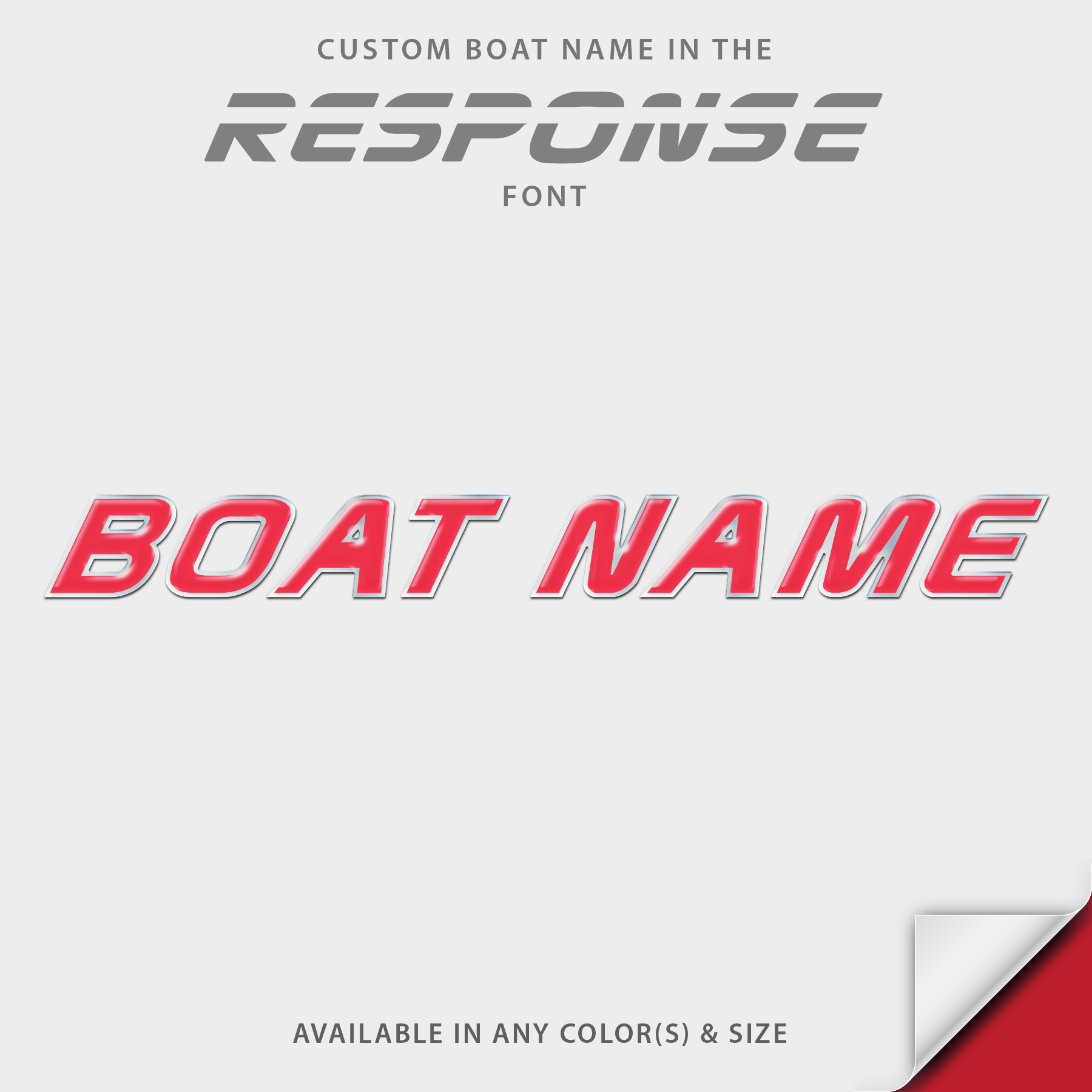 2001-2005 Malibu Response Domed Boat Name