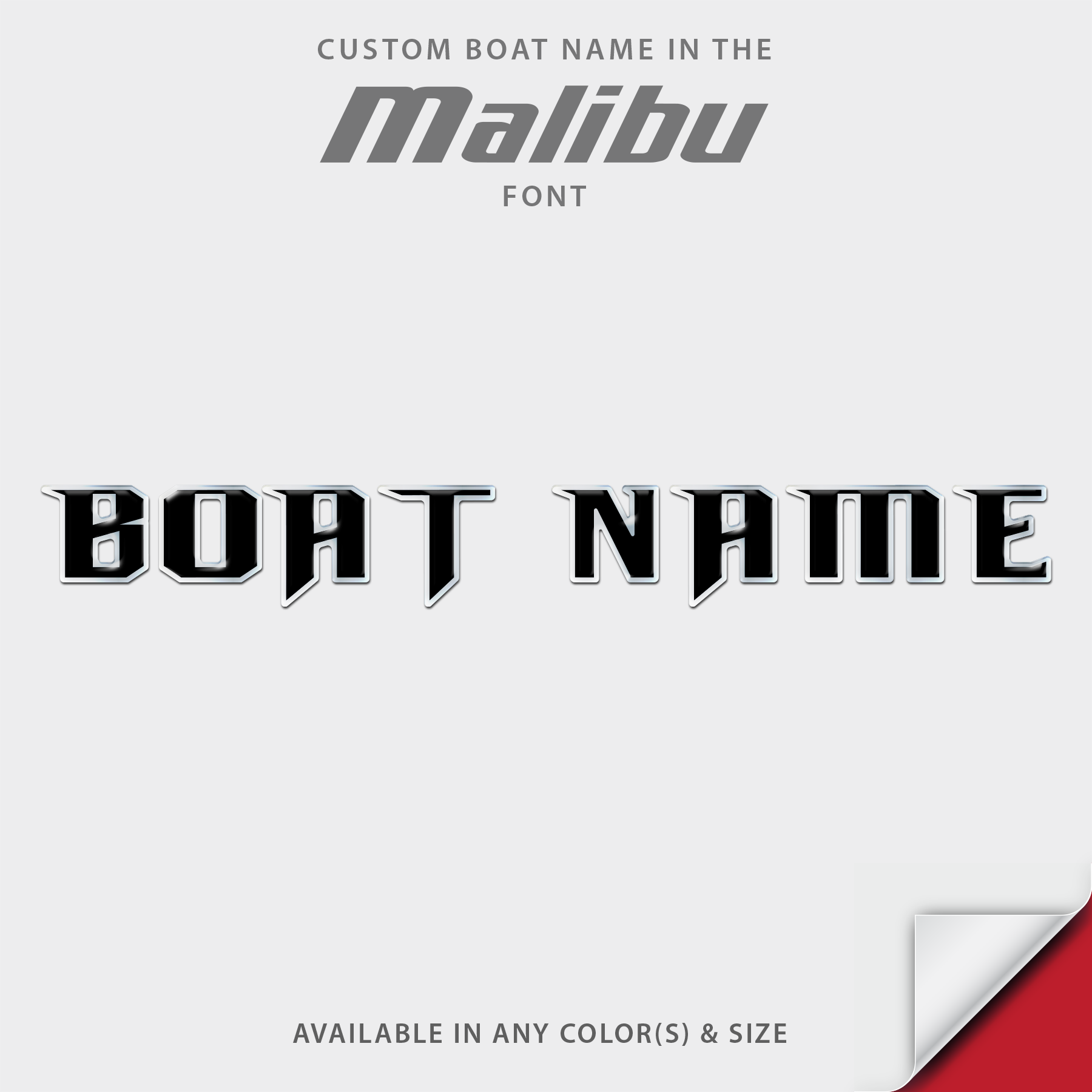 2010-2013 Malibu Wakesetter Domed Boat Name
