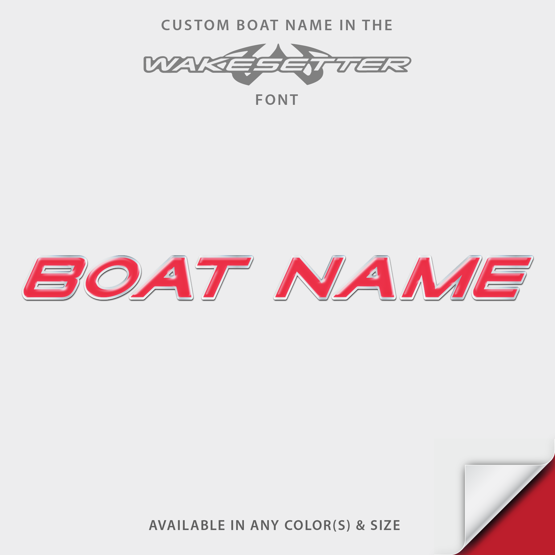 2002-2003 Wakesetter Domed Boat Name