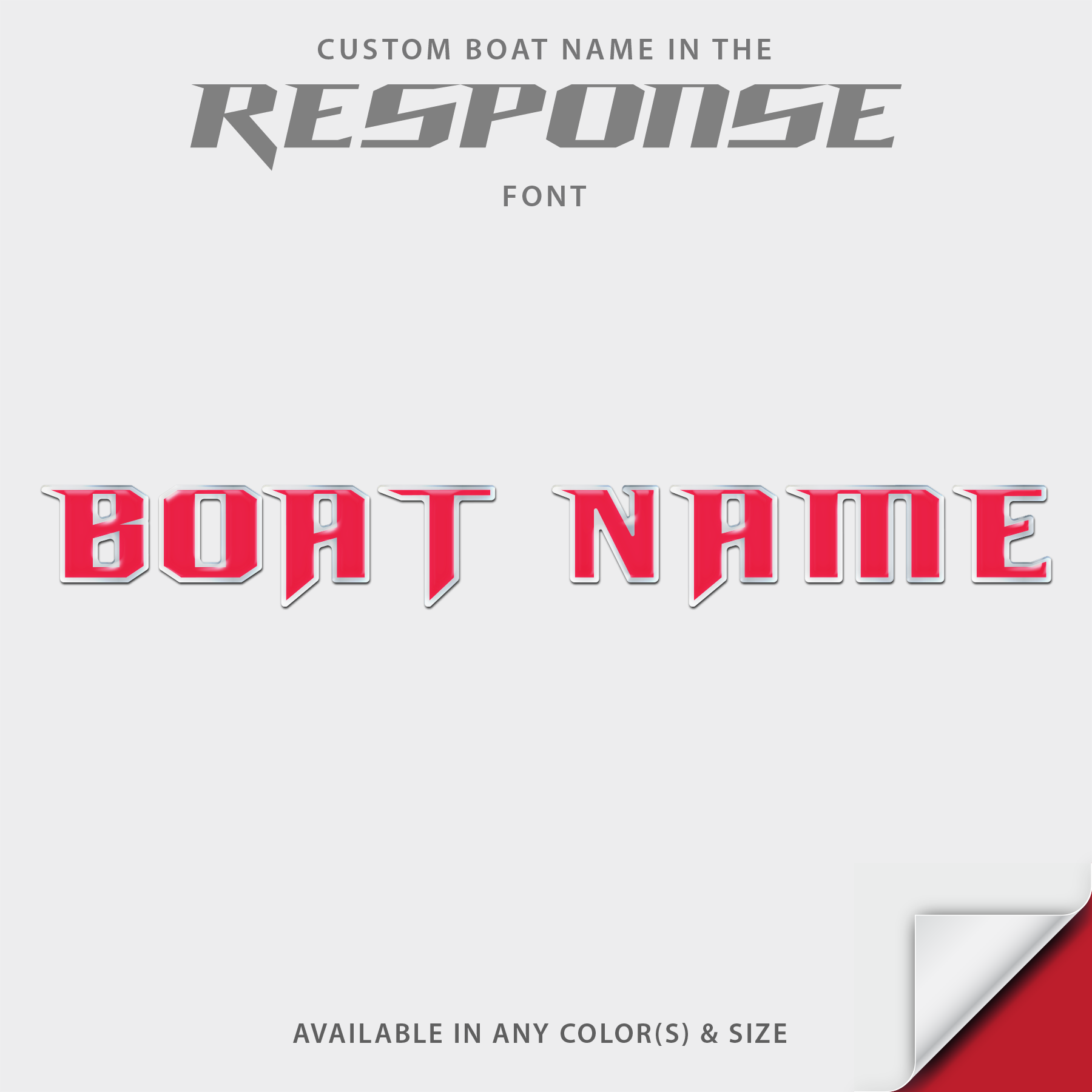 2012-2014 Malibu Response Domed Boat Name