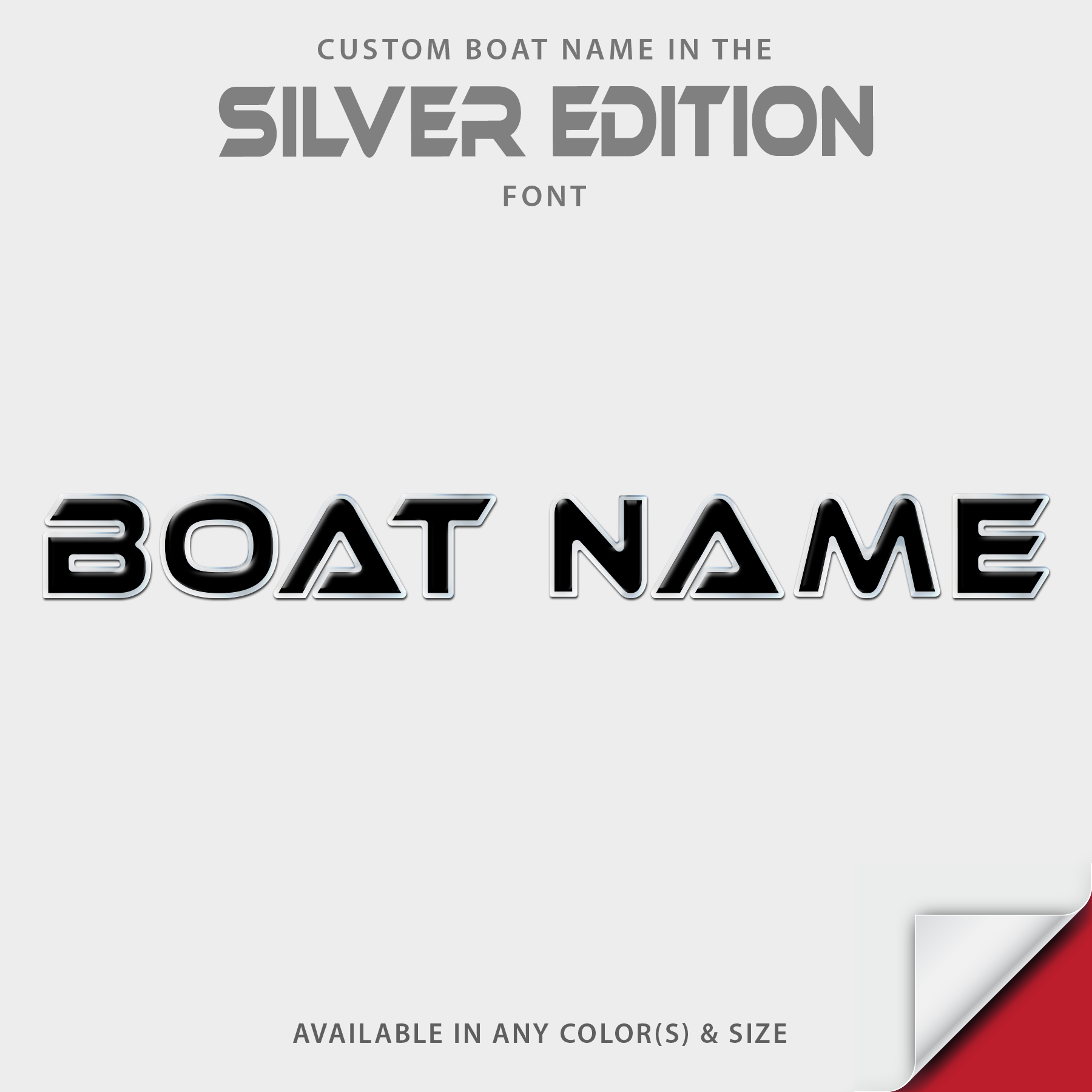 2007-2008 Malibu Silver Edition Domed Boat Name