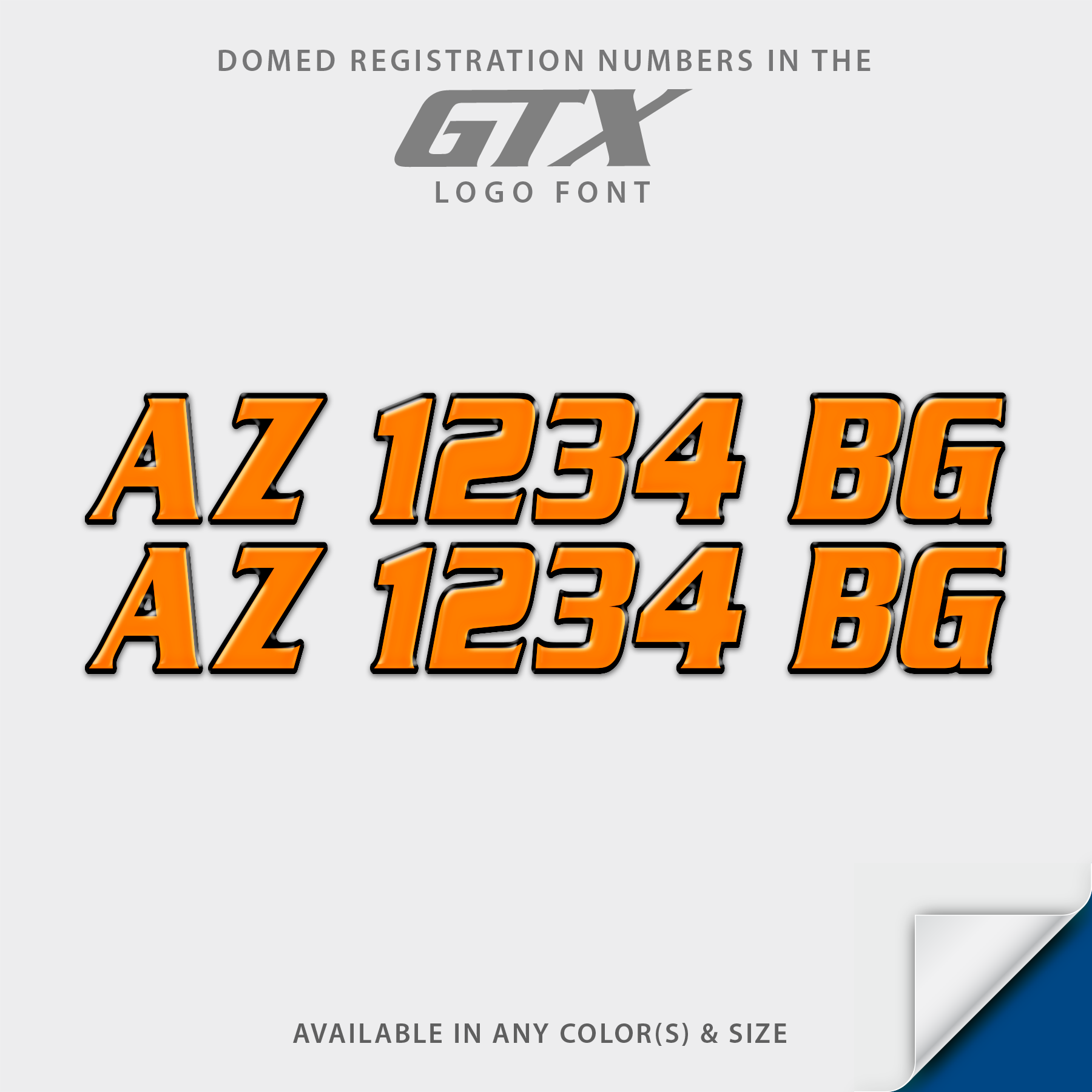 2011-2018 Sea Doo GTX Domed Registration