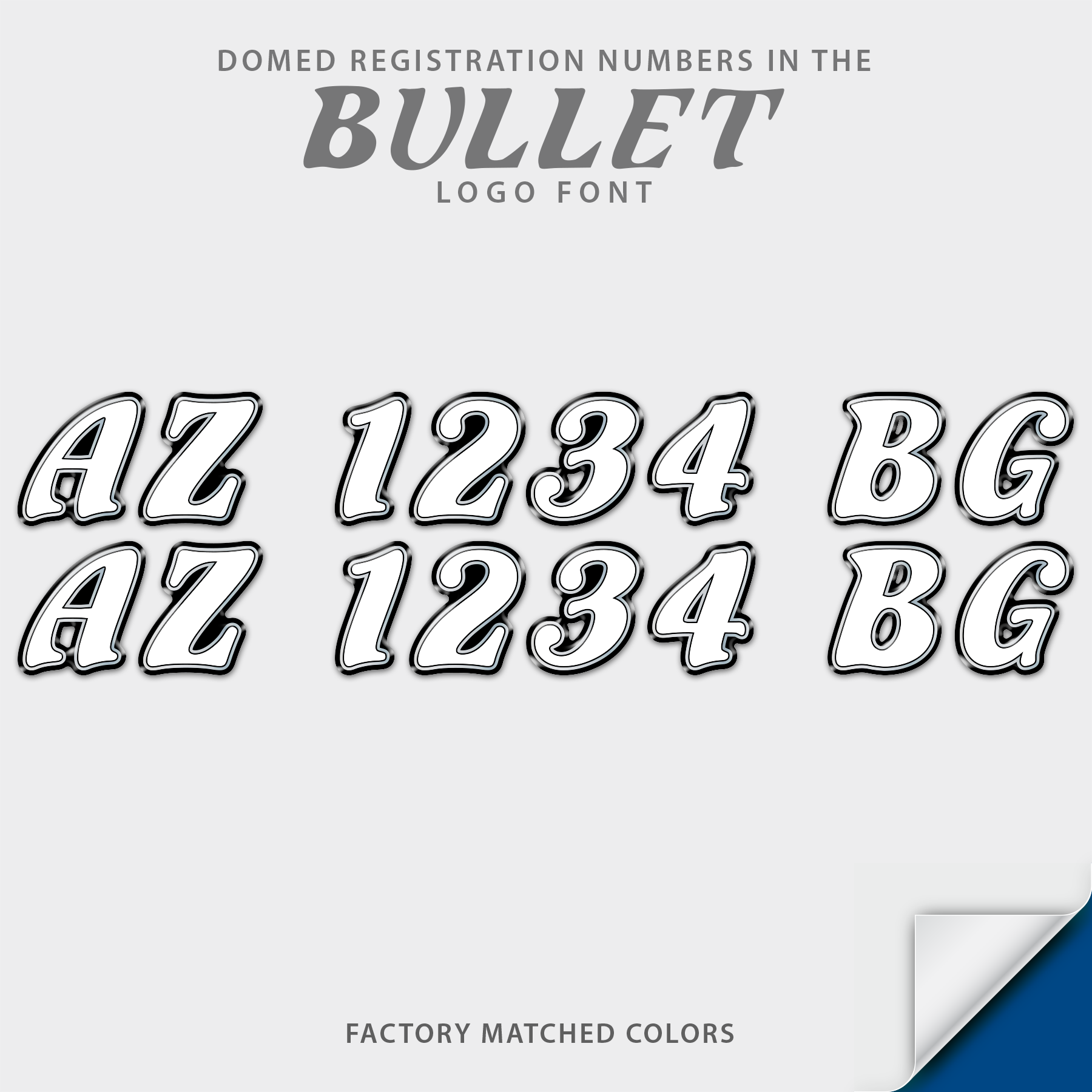 Bullet Boats Domed Registration, Factory Decal Matched Outlines