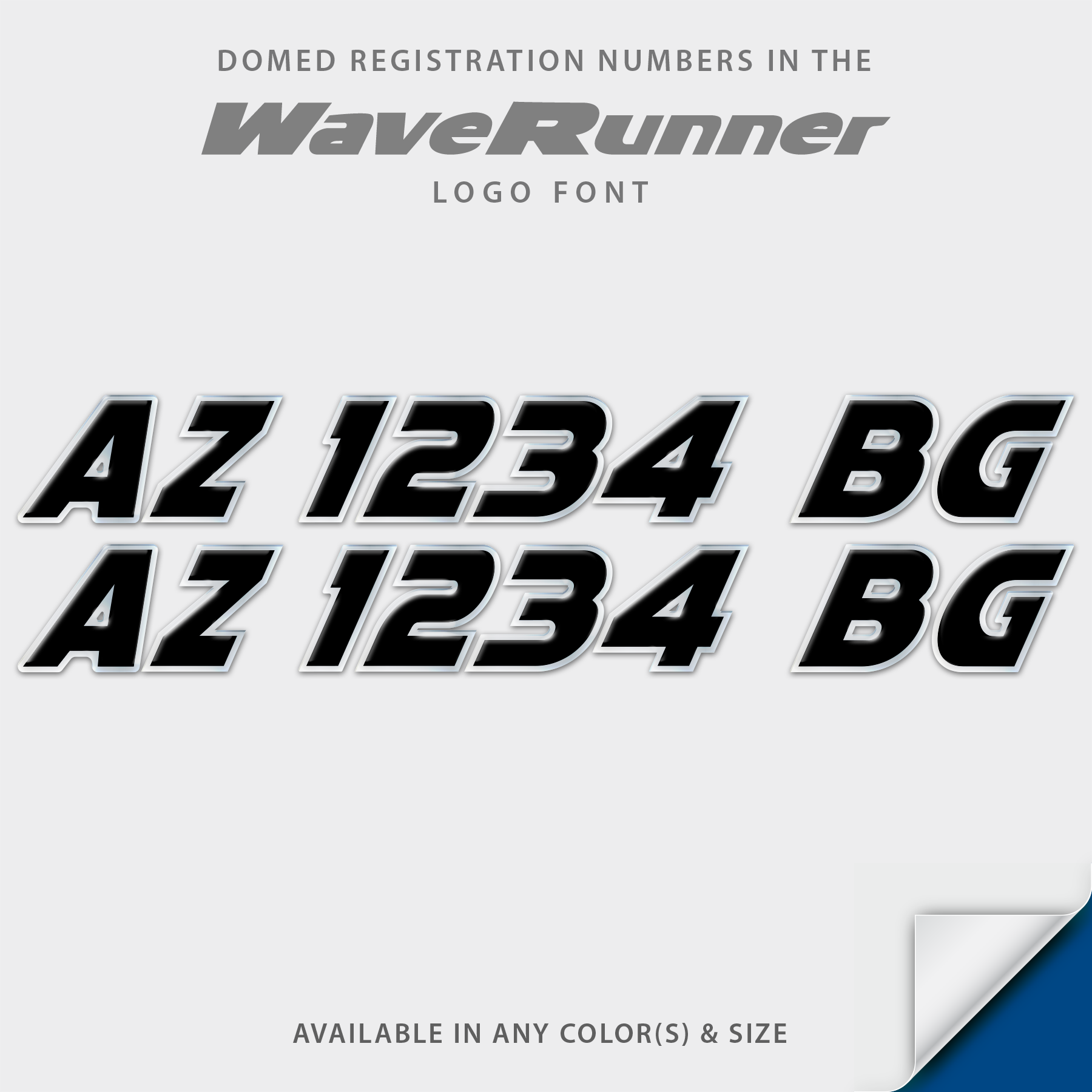 WaveRunner registration numbers decals