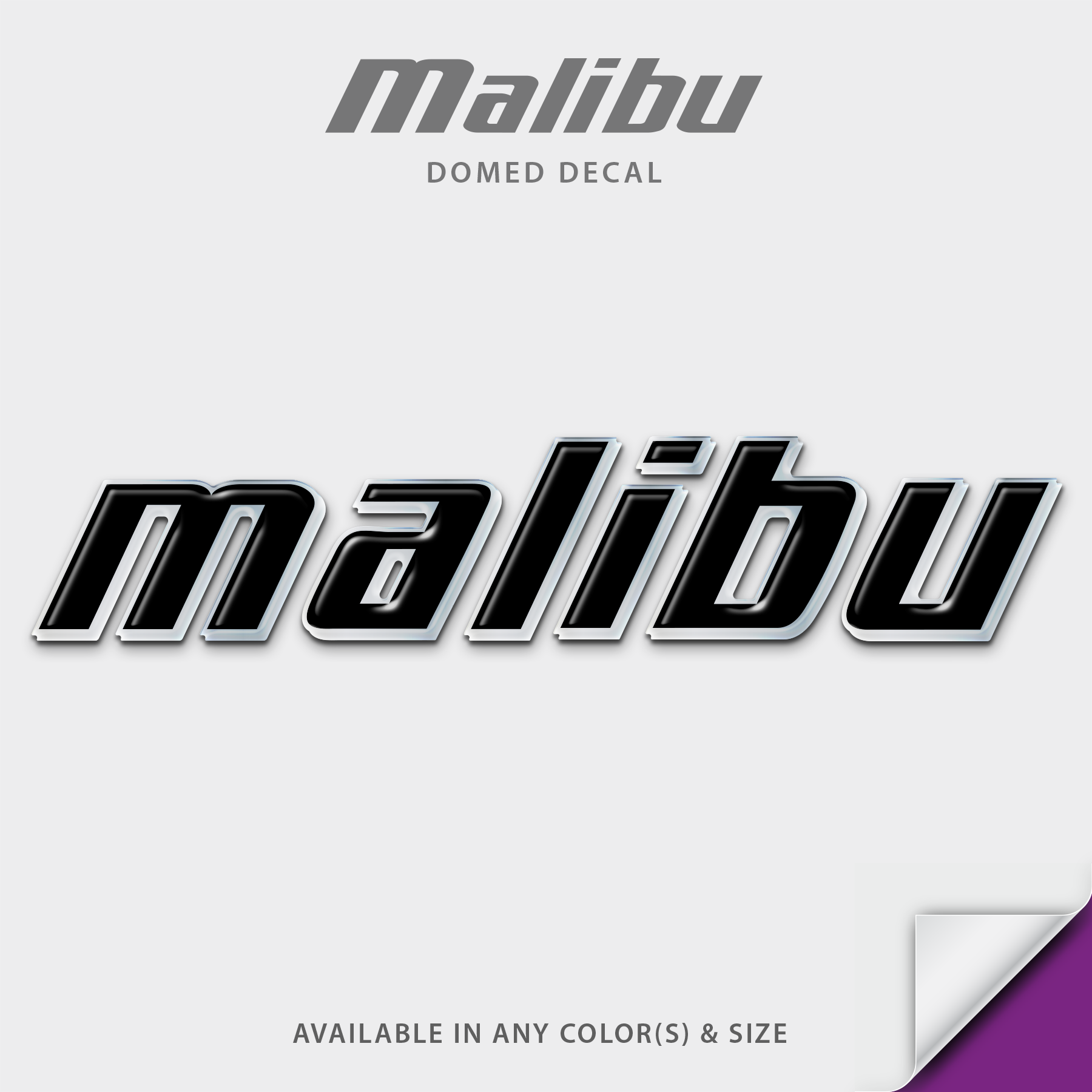 2001-2005 Malibu Domed Boat Decal