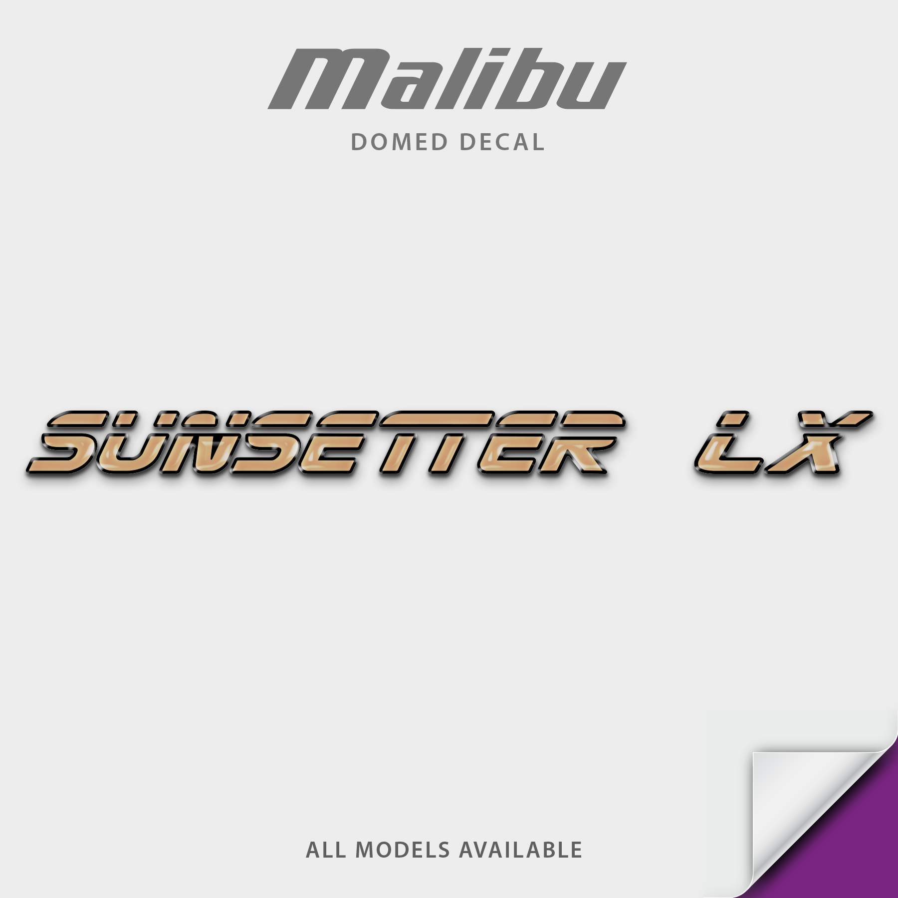 2000-2005 Malibu Sunsetter Domed Boat Decal