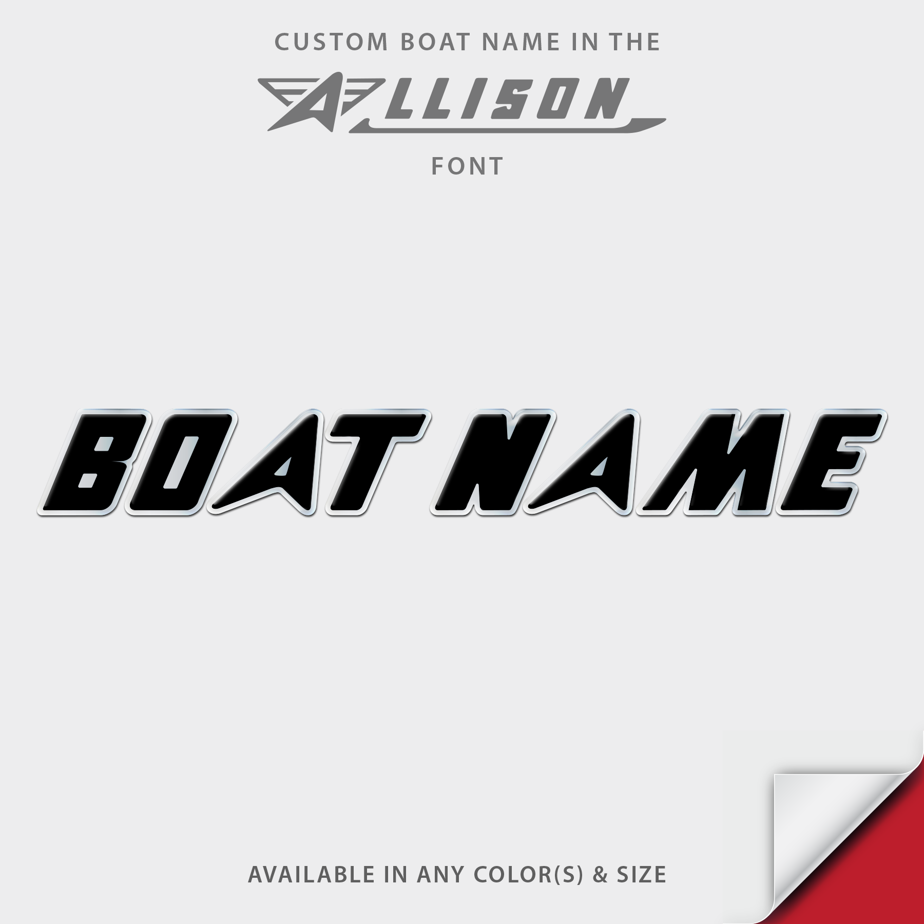 Allison Domed Boat Name