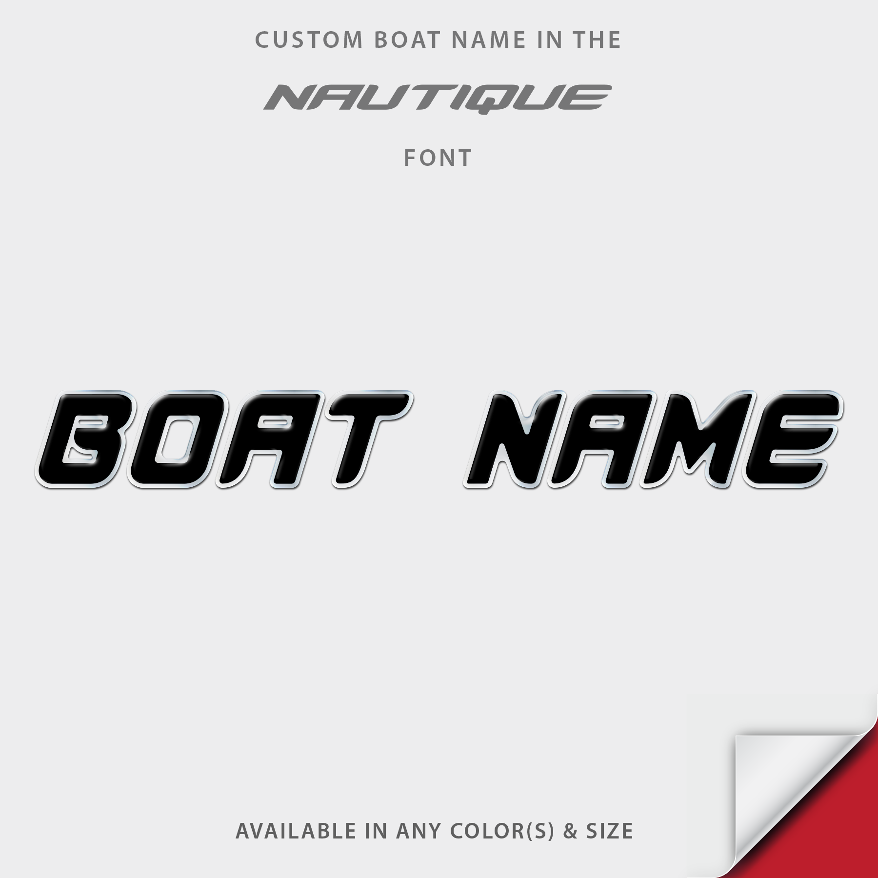 2006-2026 Nautique Domed Boat Name