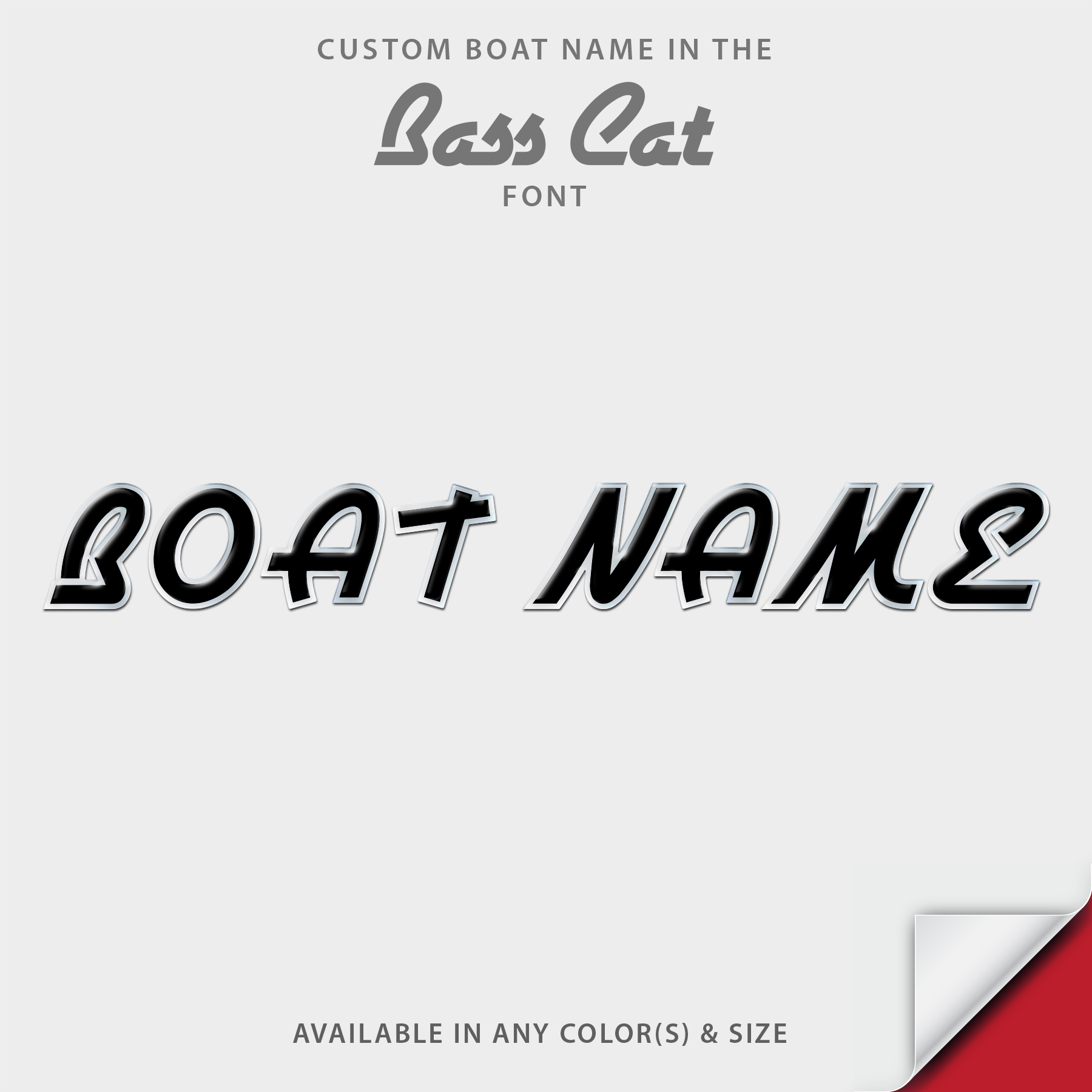 Bass Cat Domed Boat Name