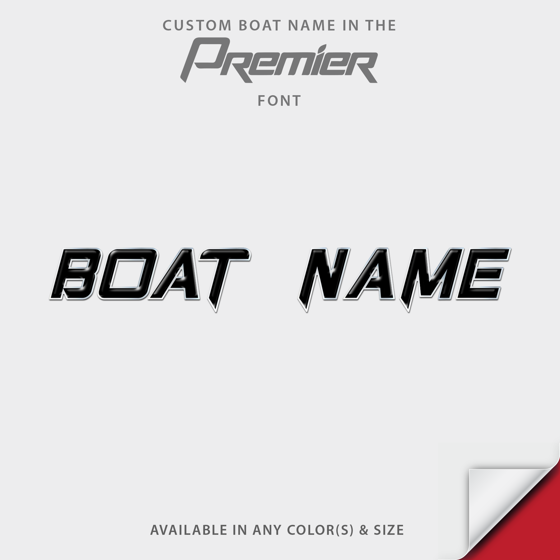 1992-2021 Premier Domed Boat Name