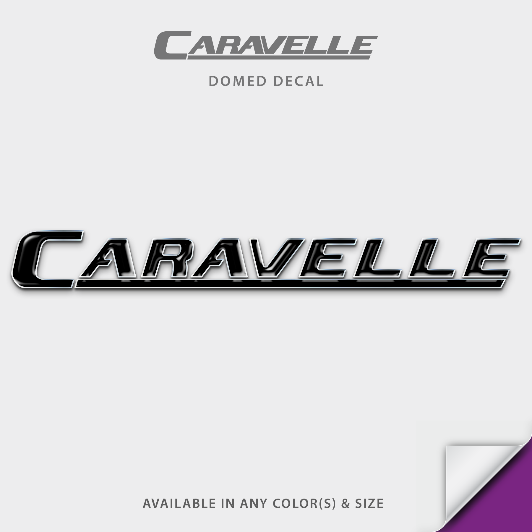Caravelle Domed Boat Decal