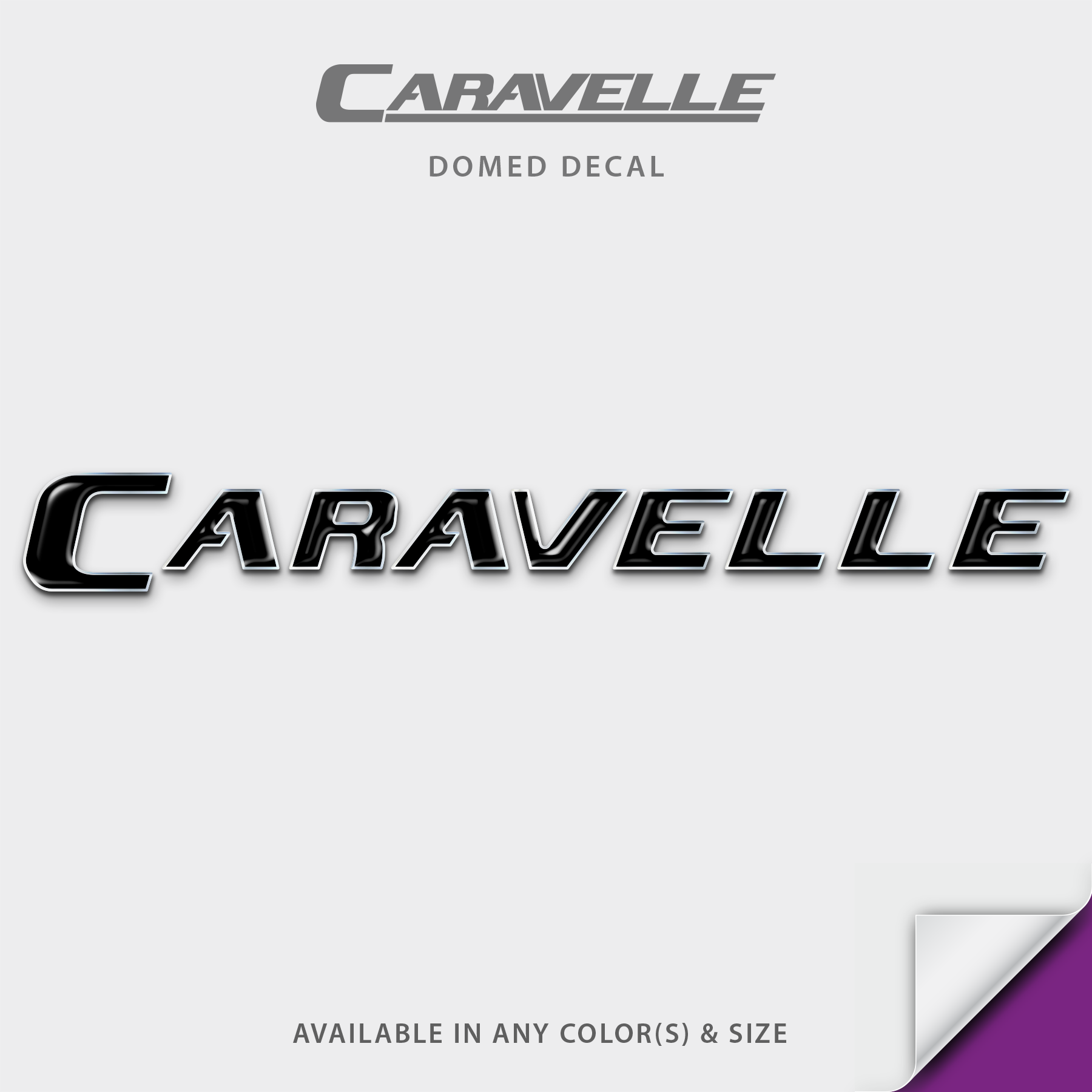 Caravelle Domed Boat Decal