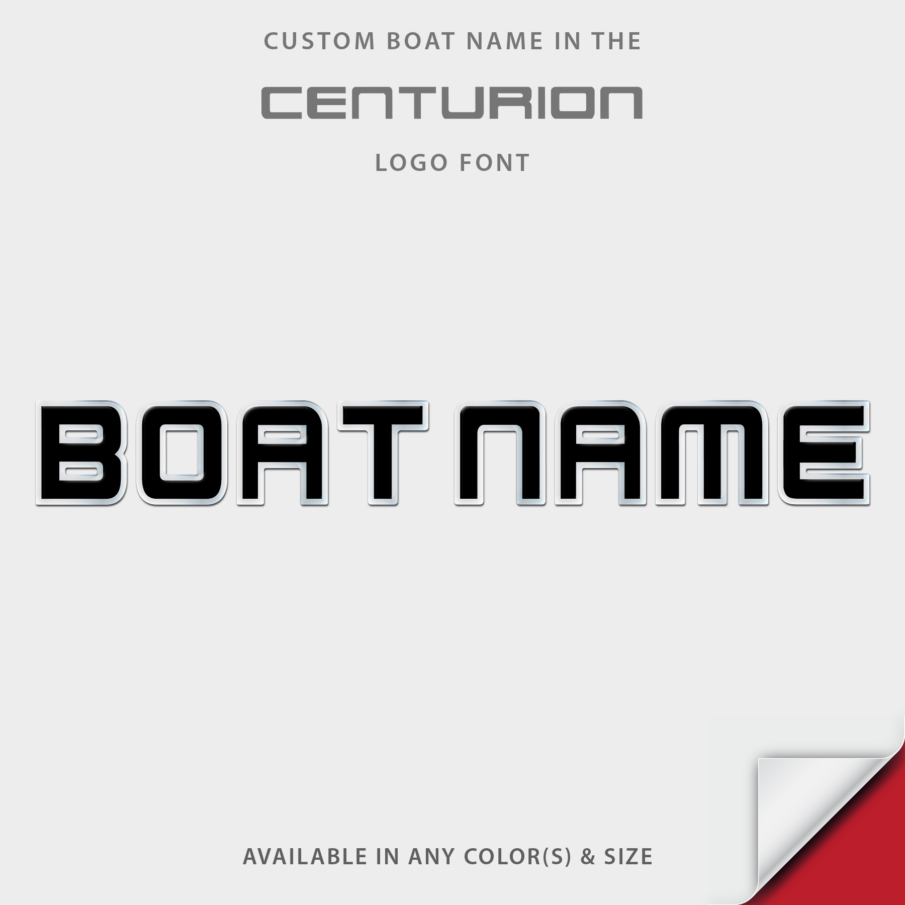 Centurion Domed Boat Name
