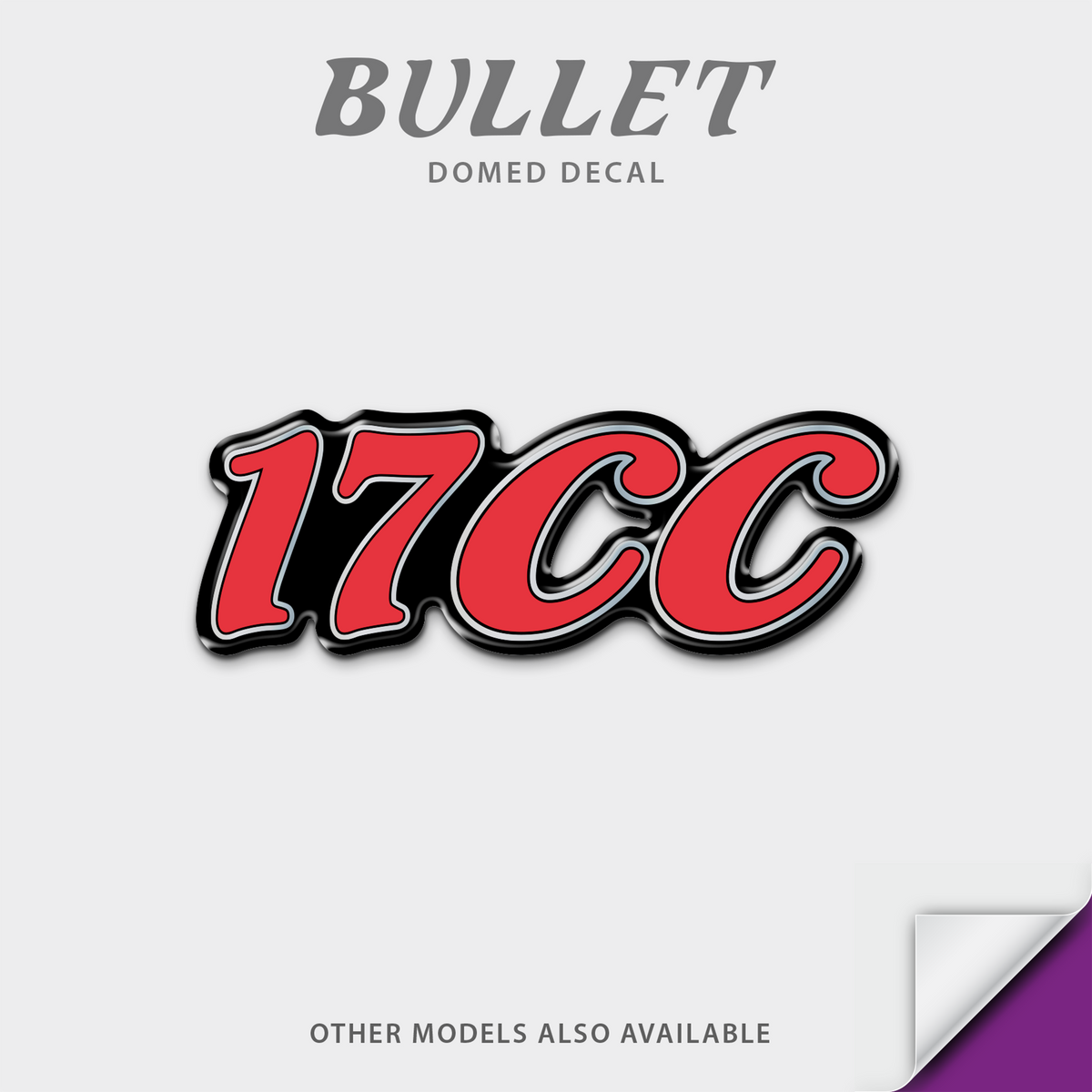 Bullet Boat Model Domed Decal, any number