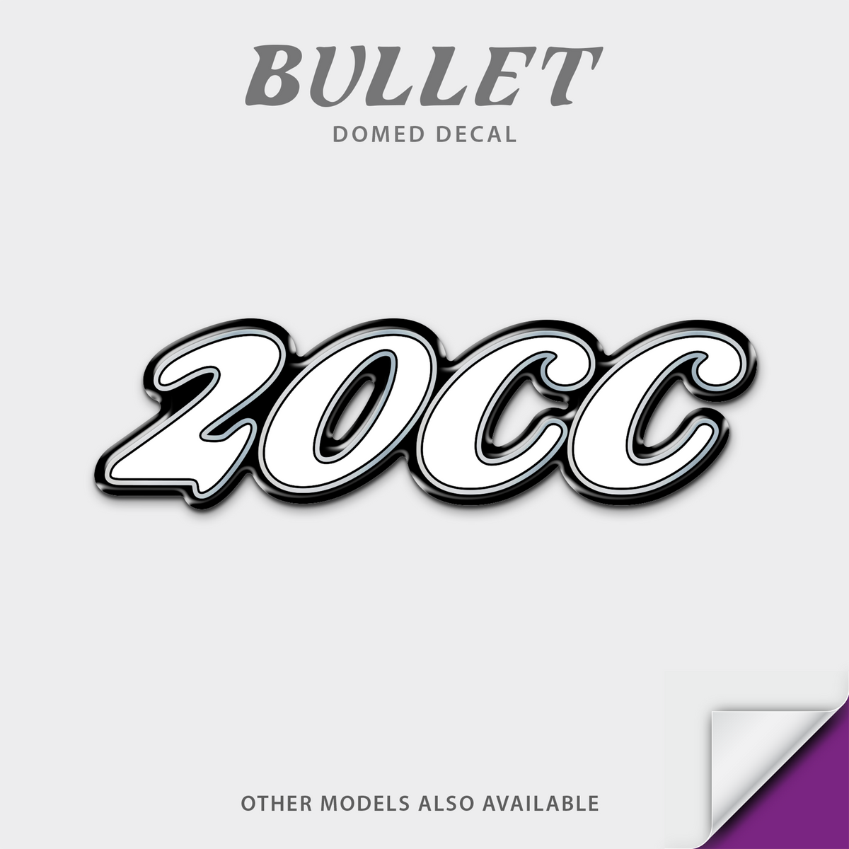 Bullet Boat Model Domed Decal, any number