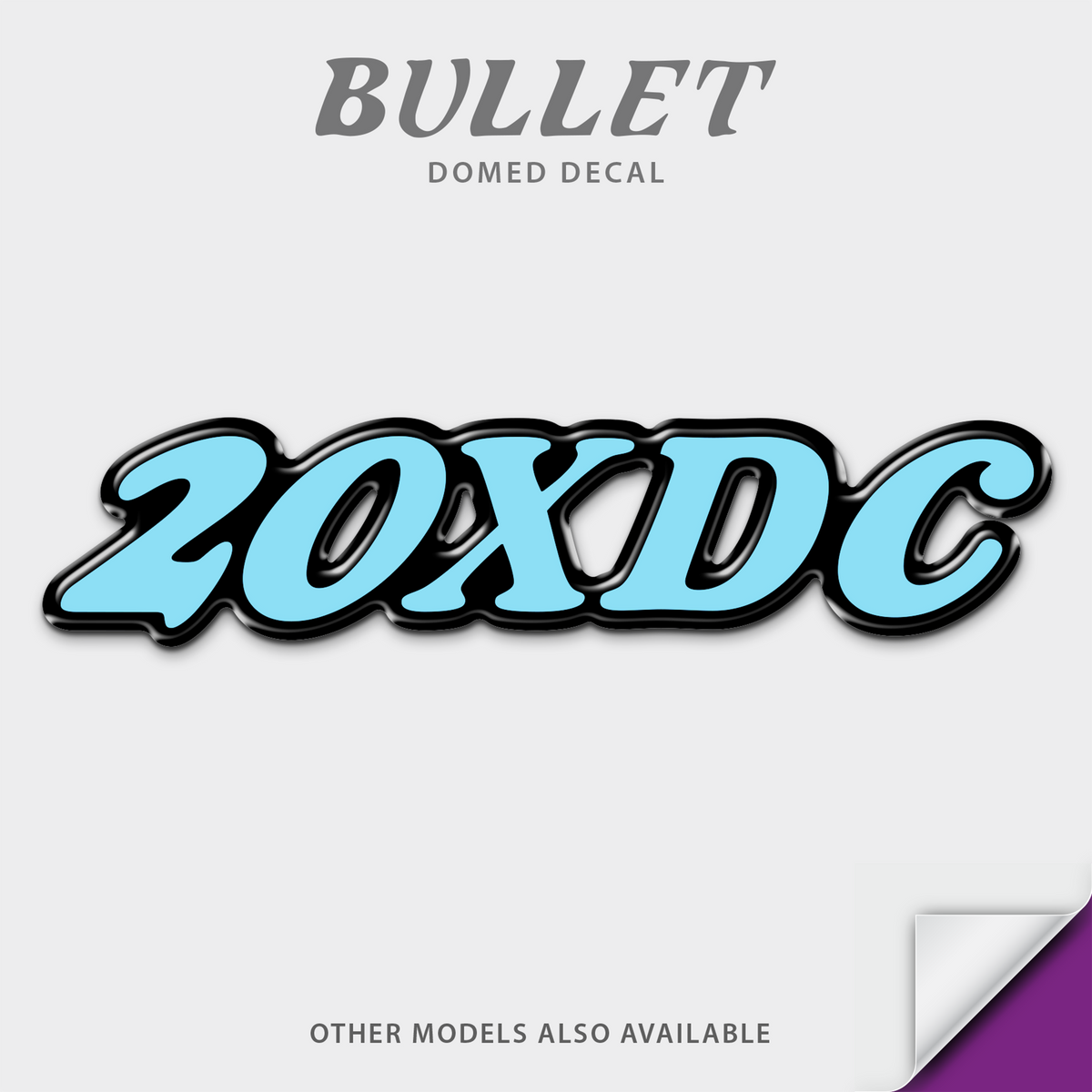 Bullet Boat Model Domed Decal, any number