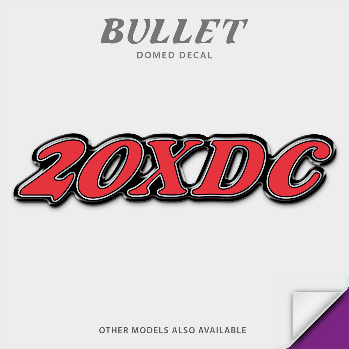 Bullet Boat Model Domed Decal, any number