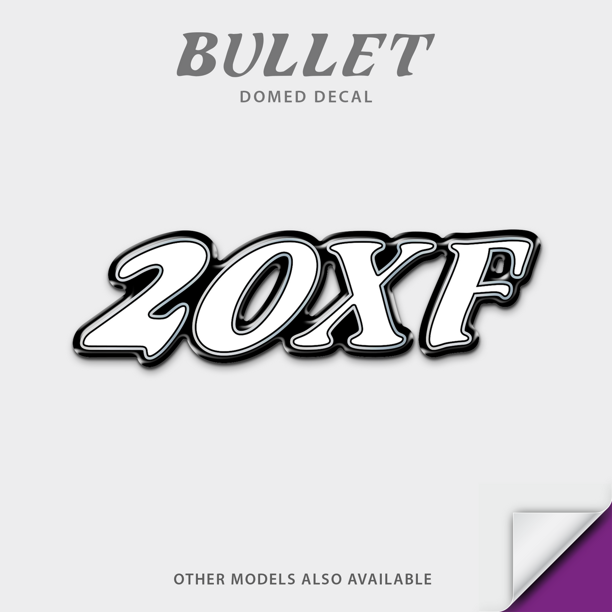 Bullet Boat Model Domed Decal, any number
