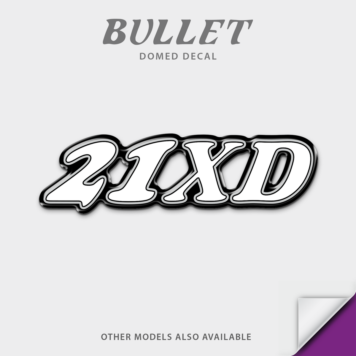 Bullet Boat Model Domed Decal, any number