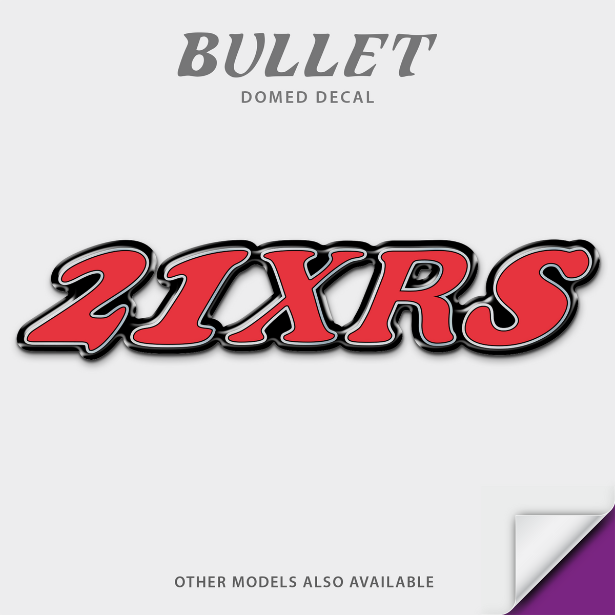 Bullet Boat Model Domed Decal, any number