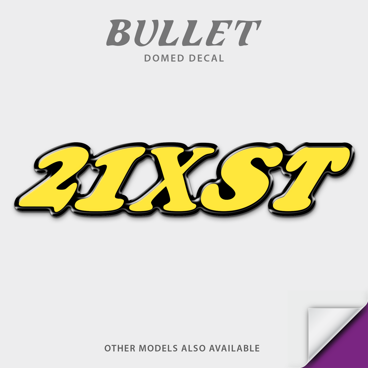 Bullet Boat Model Domed Decal, any number