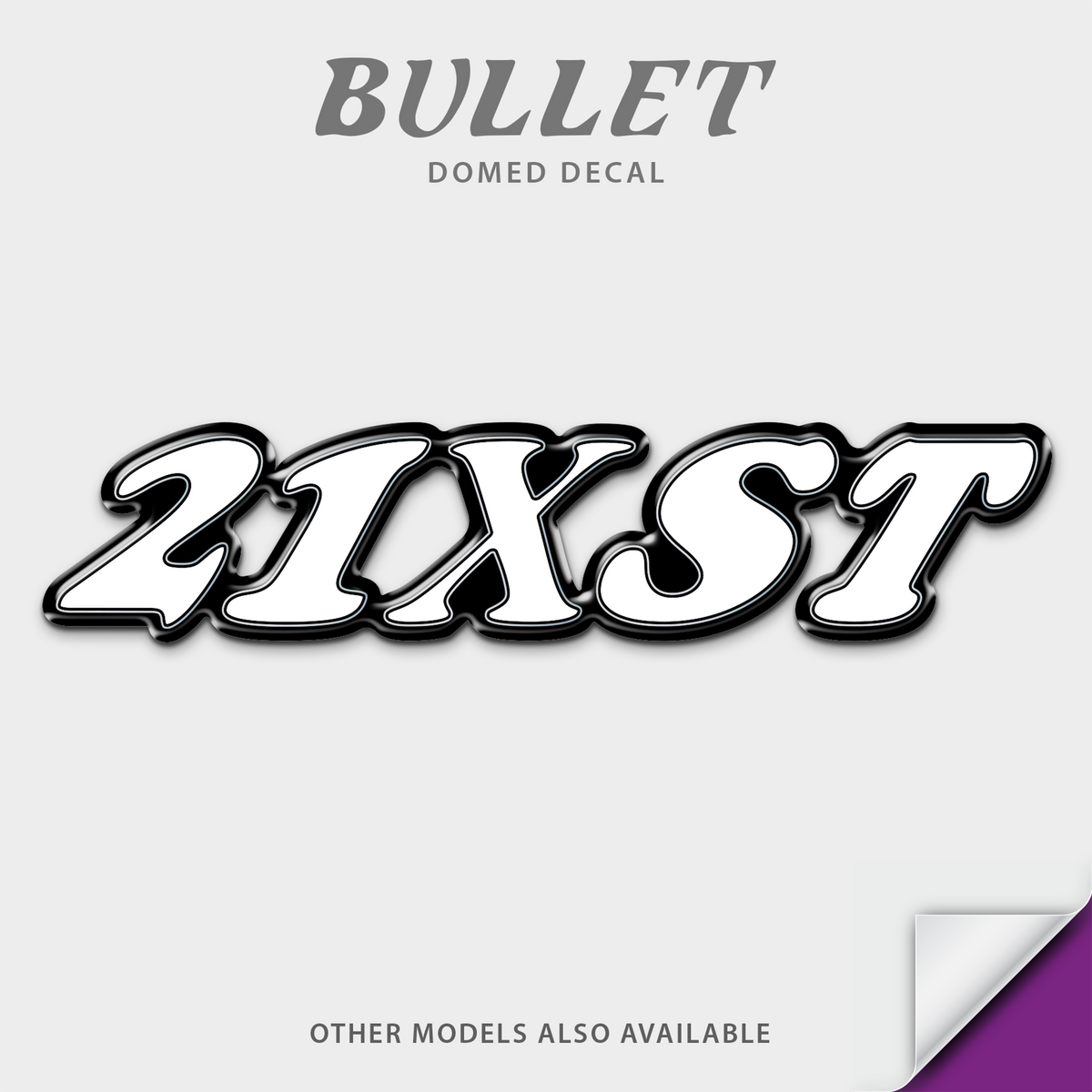 Bullet Boat Model Domed Decal, any number
