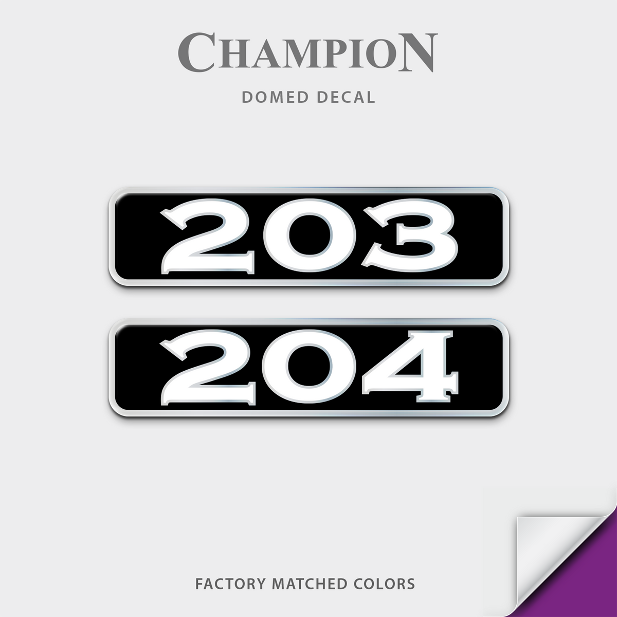 Champion Boat Model Domed Decal, any number