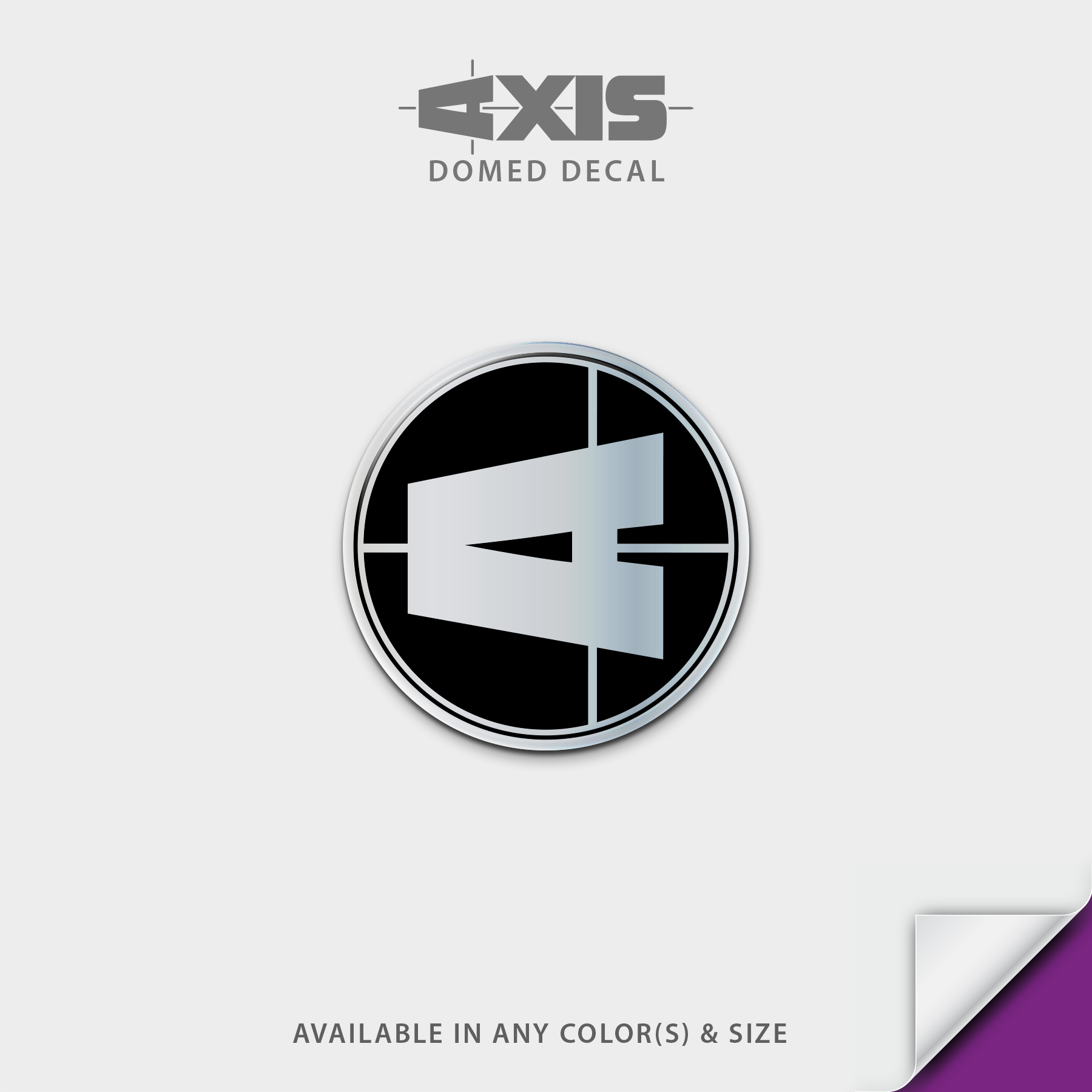 Axis Circle Domed Decal
