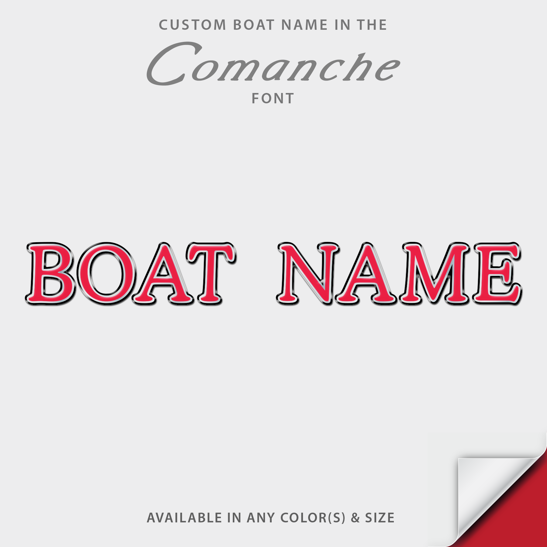 Ranger Comanche Domed Boat Name