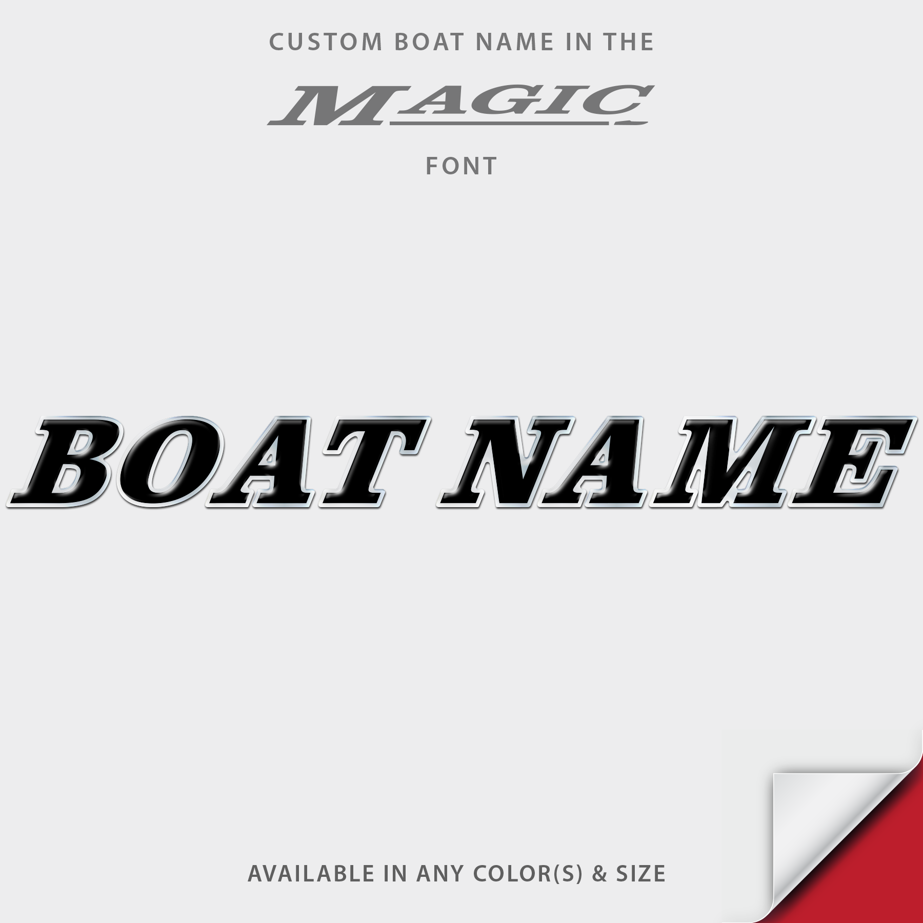 Magic Powerboats Domed Boat Name