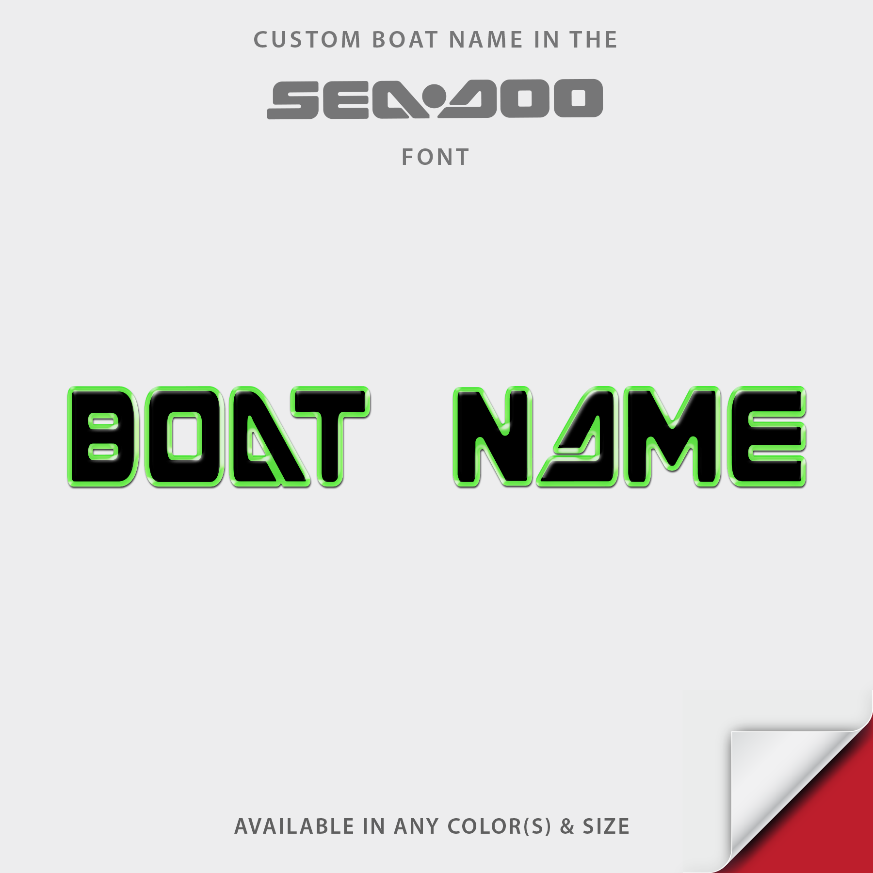Sea Doo Domed Boat Name