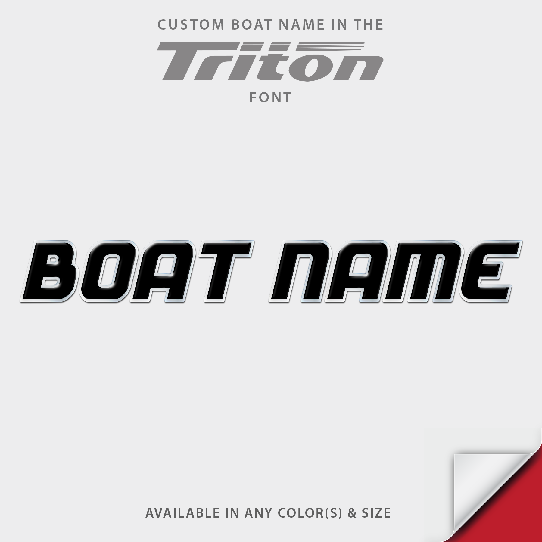 Triton Boats Domed Boat Name