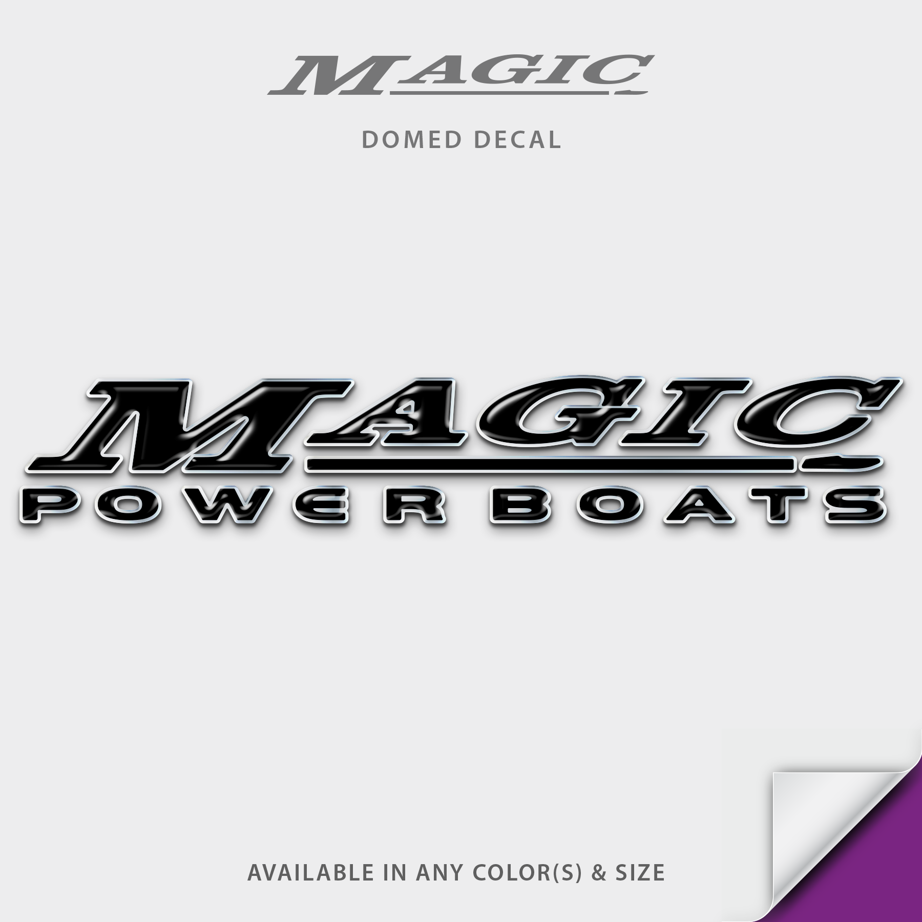 Magic Powerboats Domed Accessory Decal
