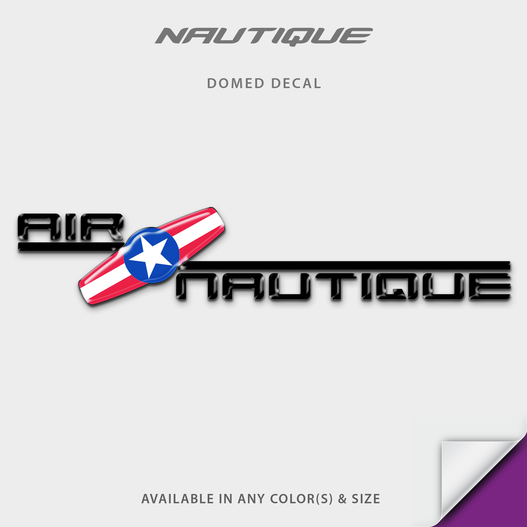 2000-2003 Nautique Air Wakeboard Domed Boat Decal