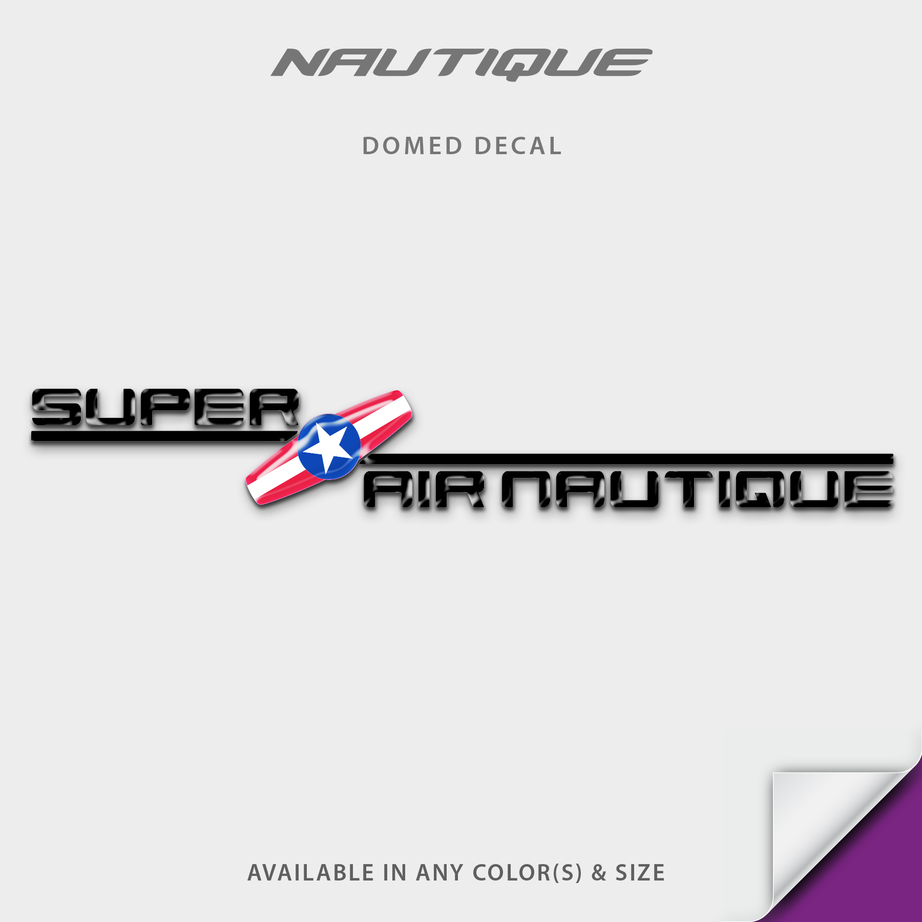 2000-2003 Nautique Super Air Wakeboard Domed Decal