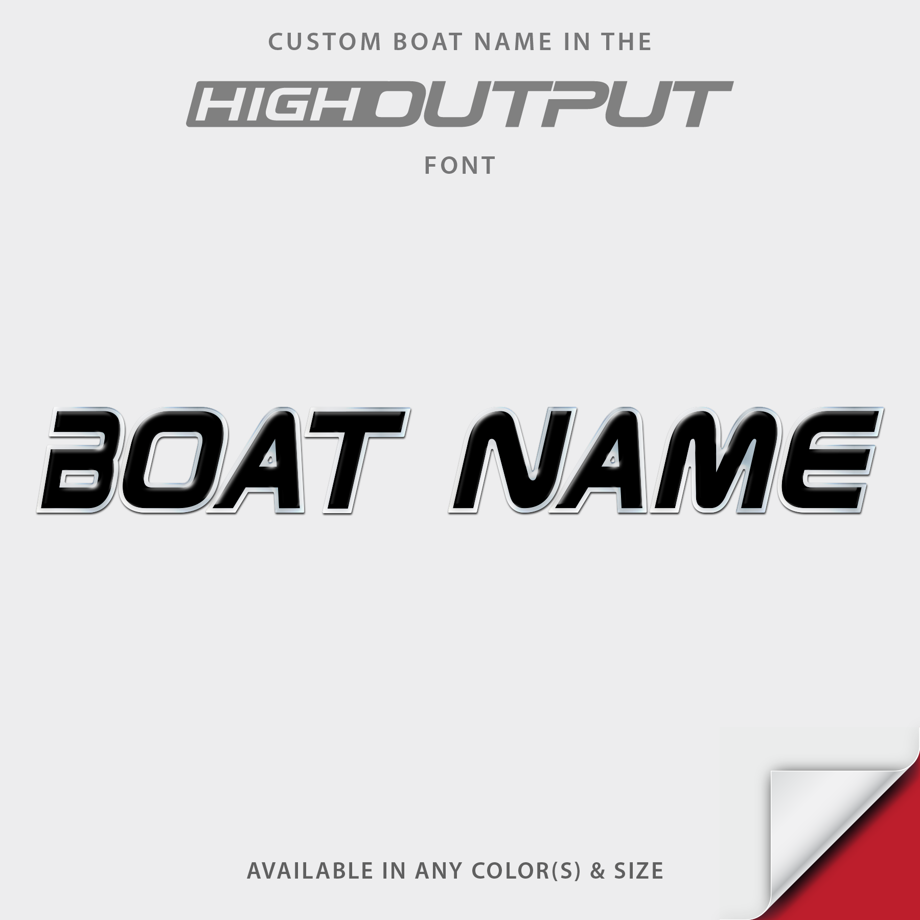 Yamaha High Output Domed Boat Name