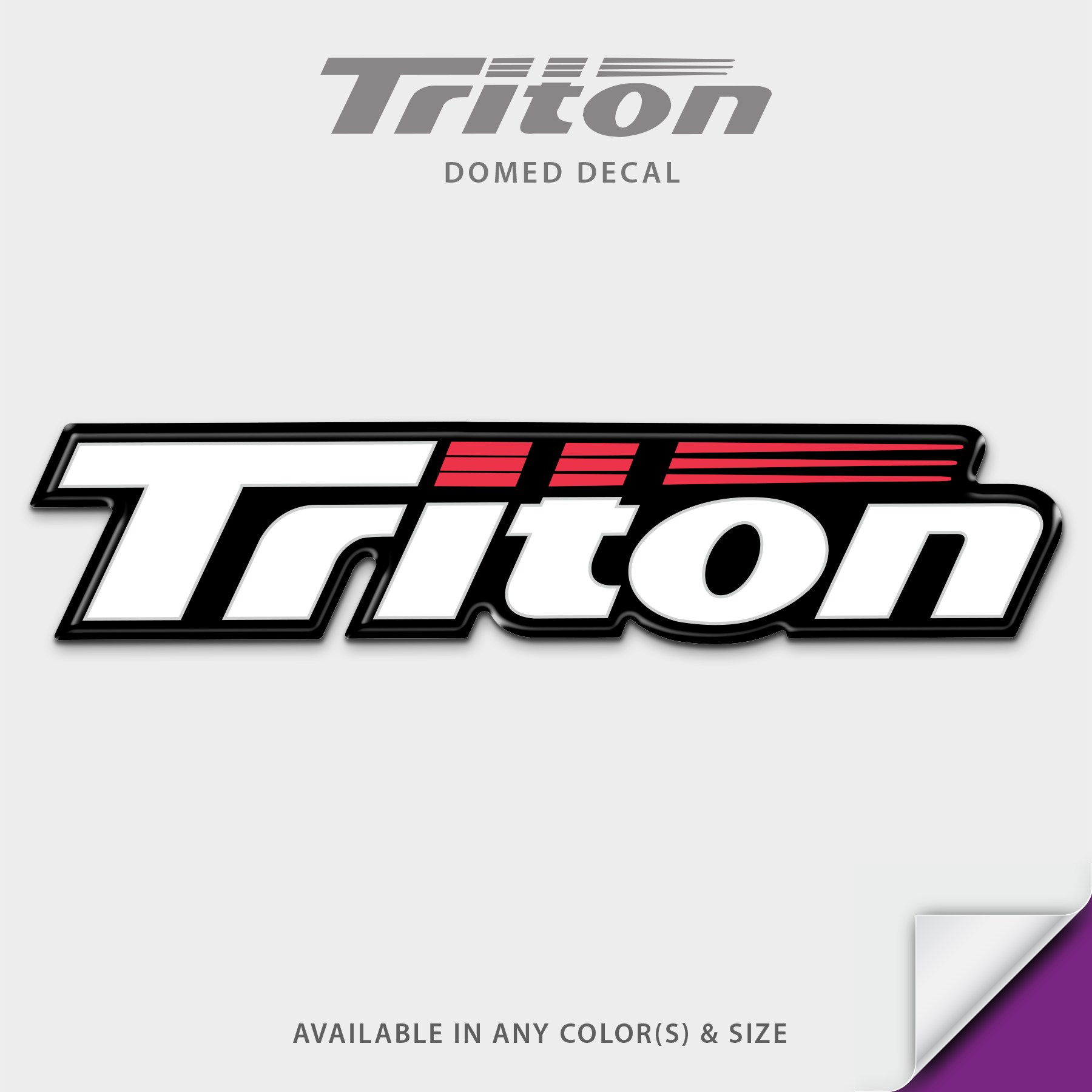 Triton Boats Domed Boat Decal
