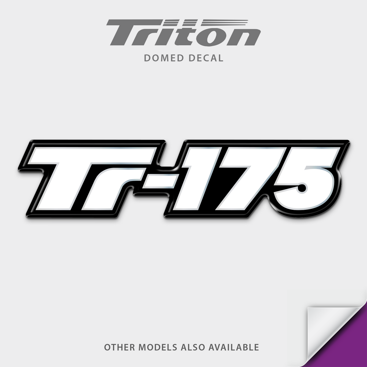 Triton Boat Model Domed Decal, any number
