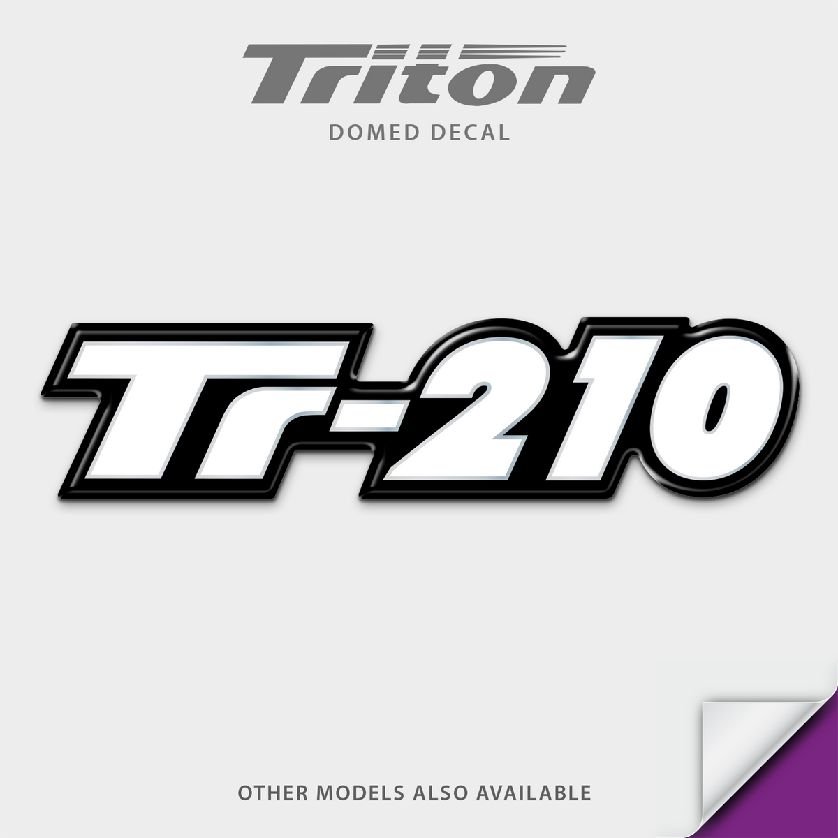 Triton Boat Model Domed Decal, any number