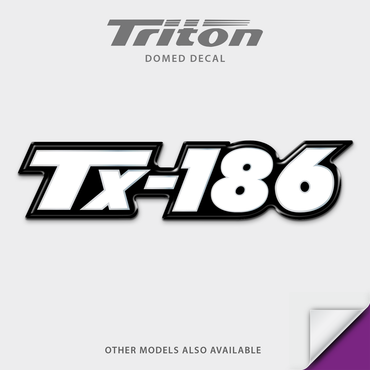 Triton Boat Model Domed Decal, any number