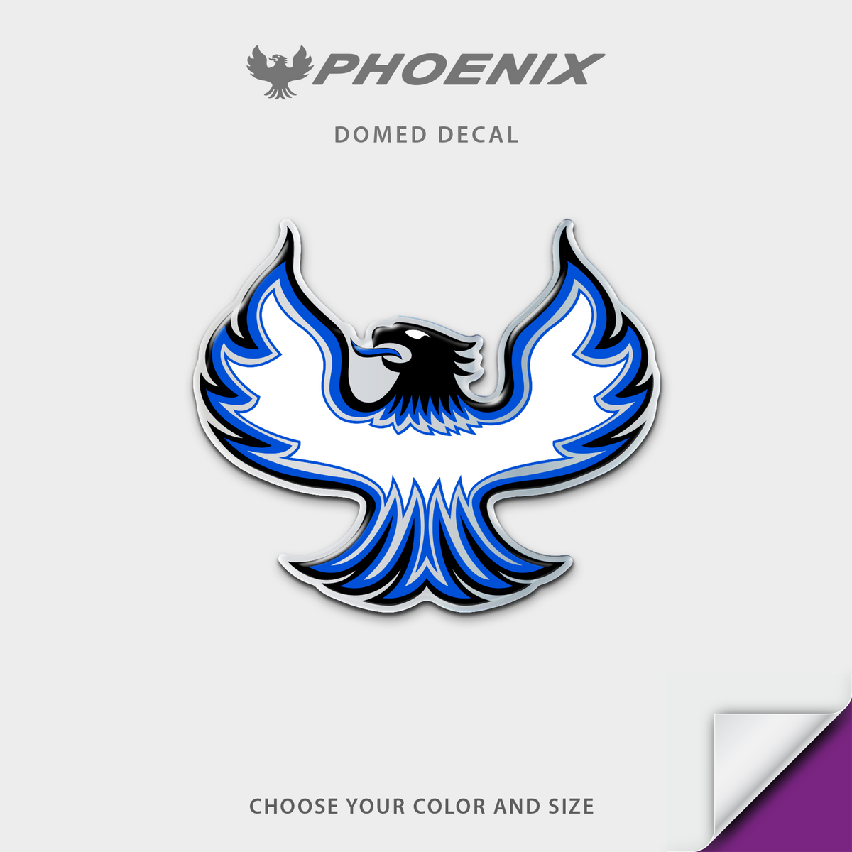 Phoenix Boats Bird Domed Boat Decal, Factory Decal Matched Colors