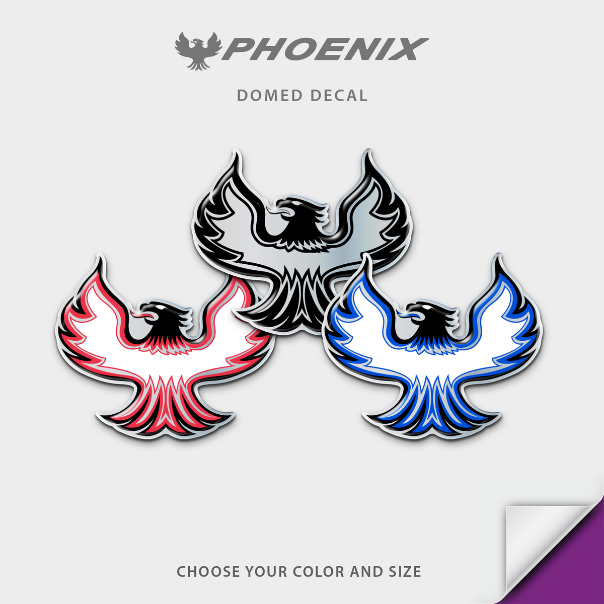 Phoenix Boats Bird Domed Boat Decal, Factory Decal Matched Colors