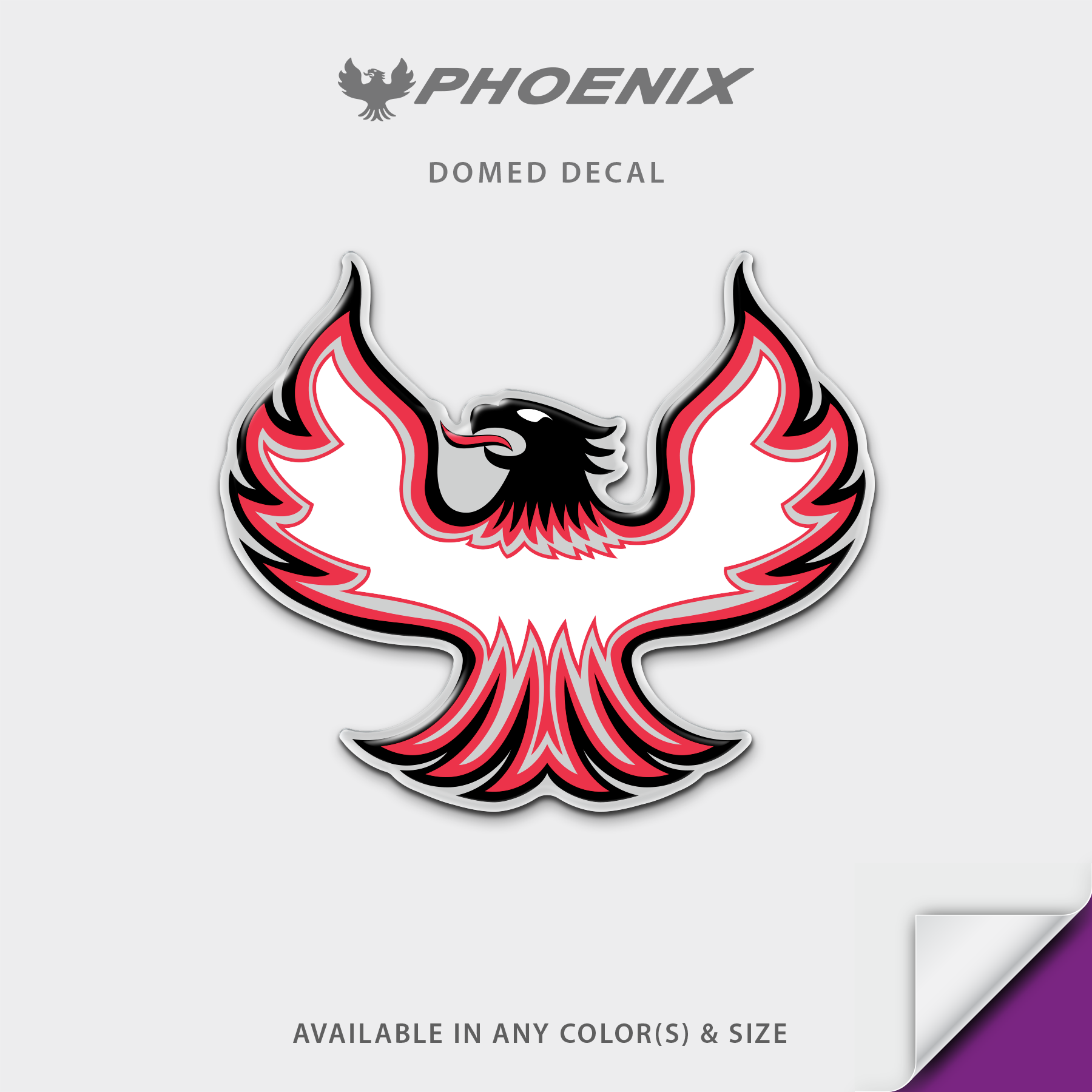 Phoenix Boats Bird Domed Boat Decal, Factory Decal Matched Colors