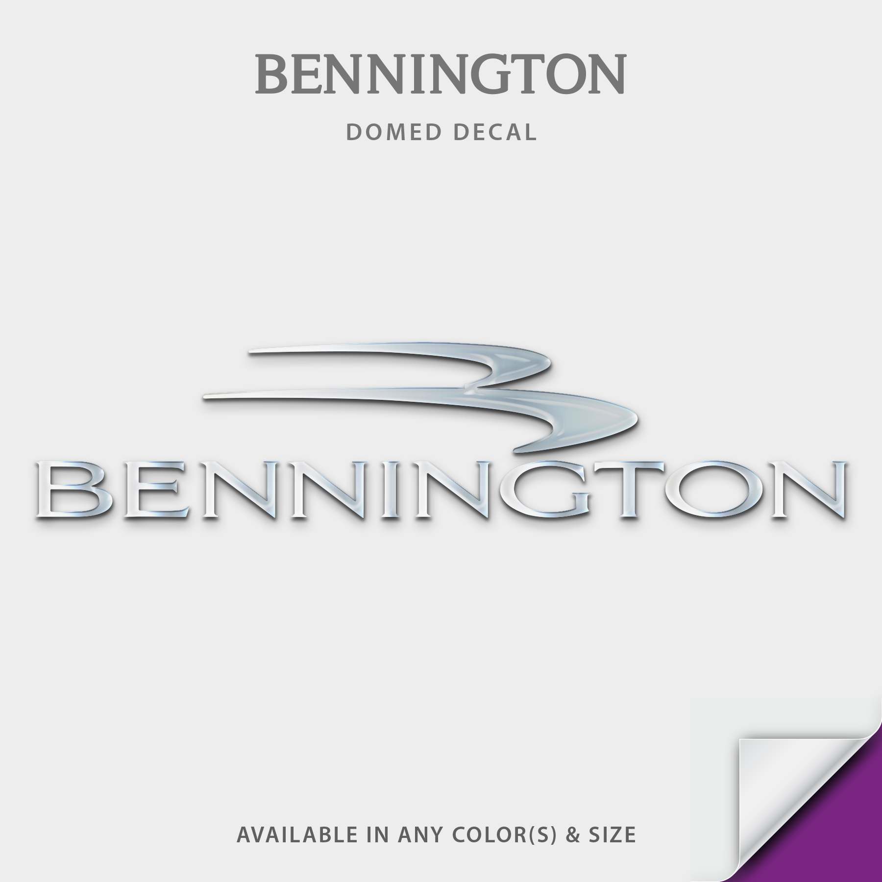 Bennington Domed Boat Decal