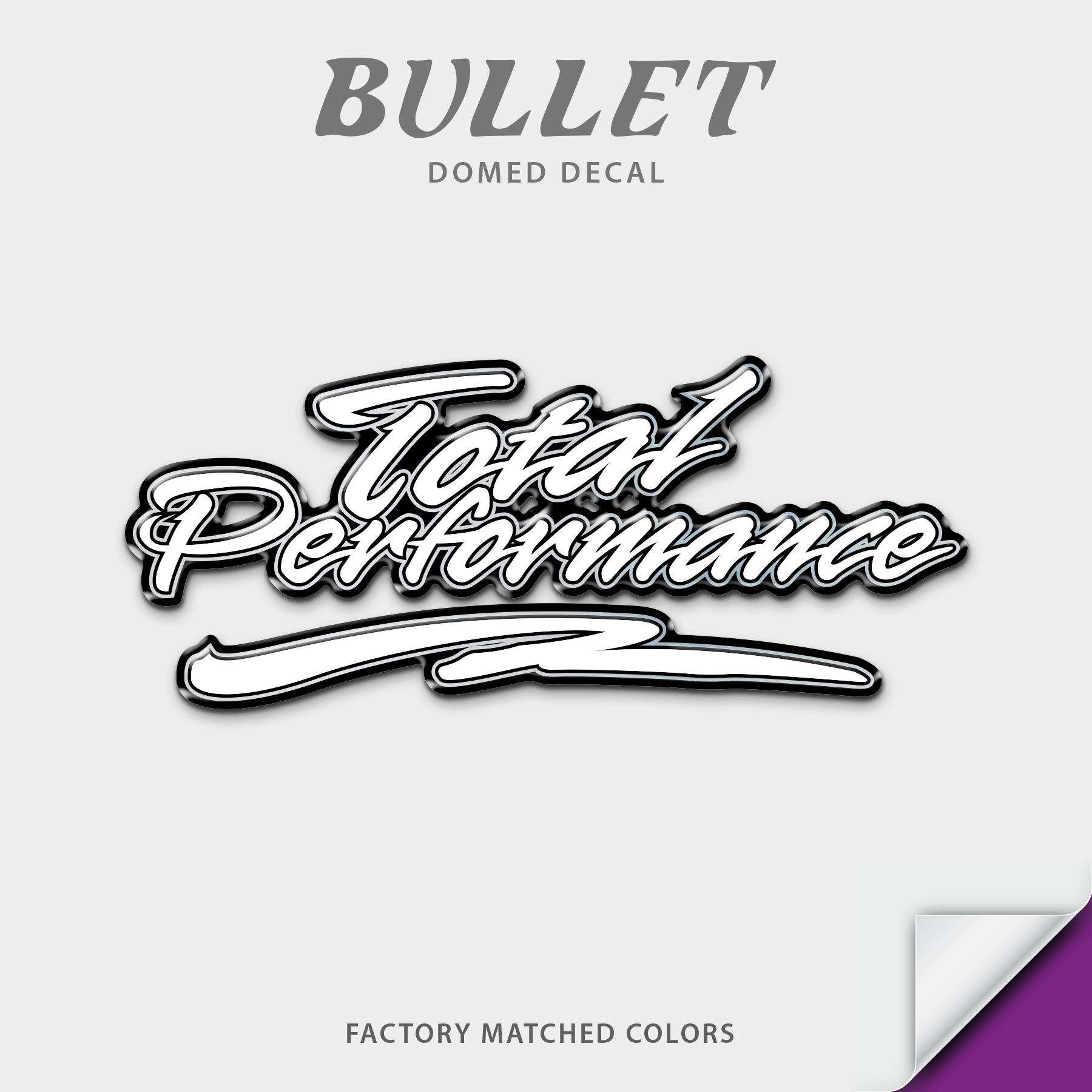 Bullet Boats Total Performance Domed Boat Decal