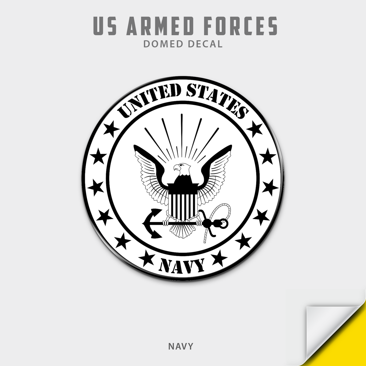 US Armed Forces Domed Decal
